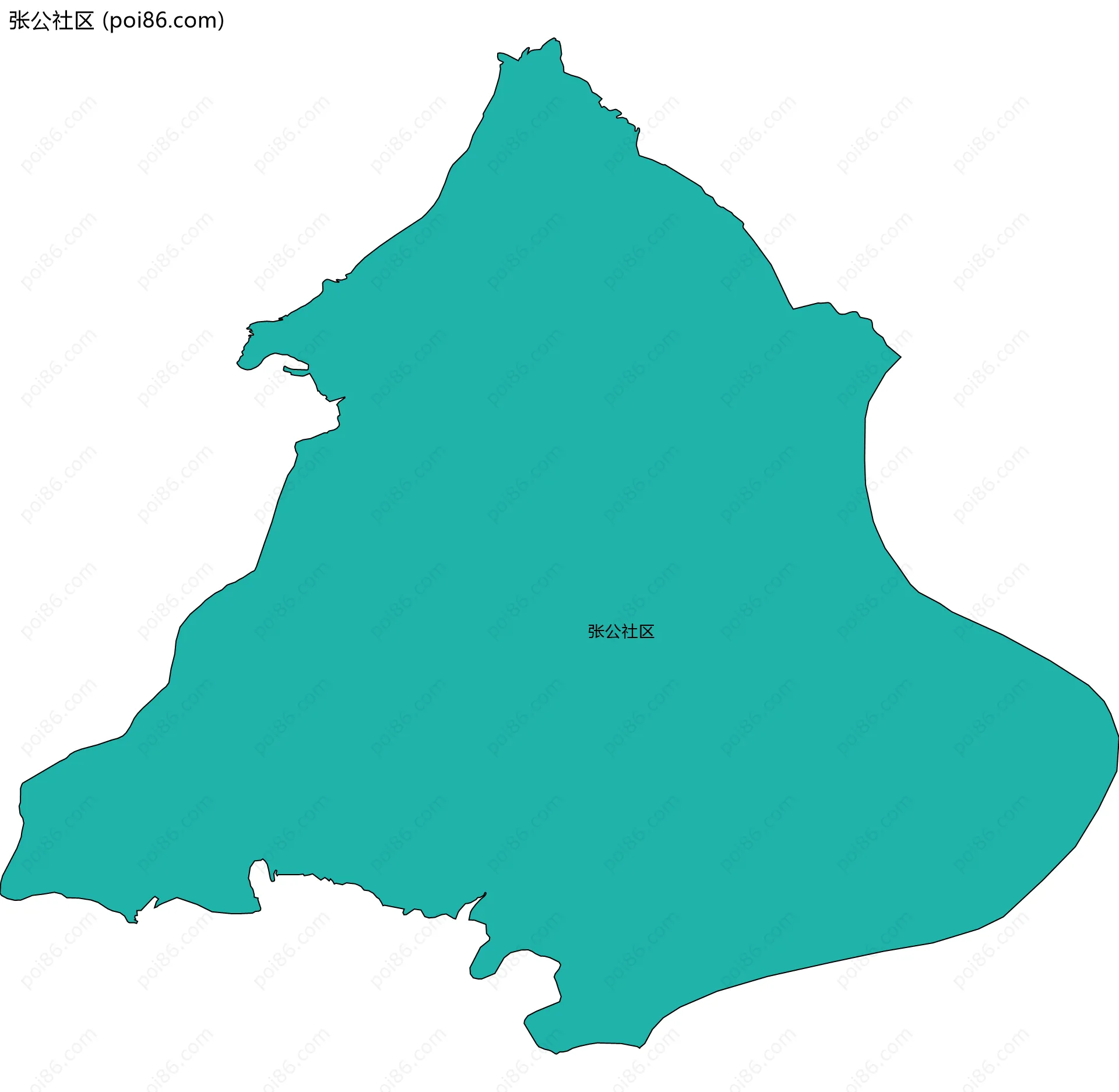 张公社区边界地图