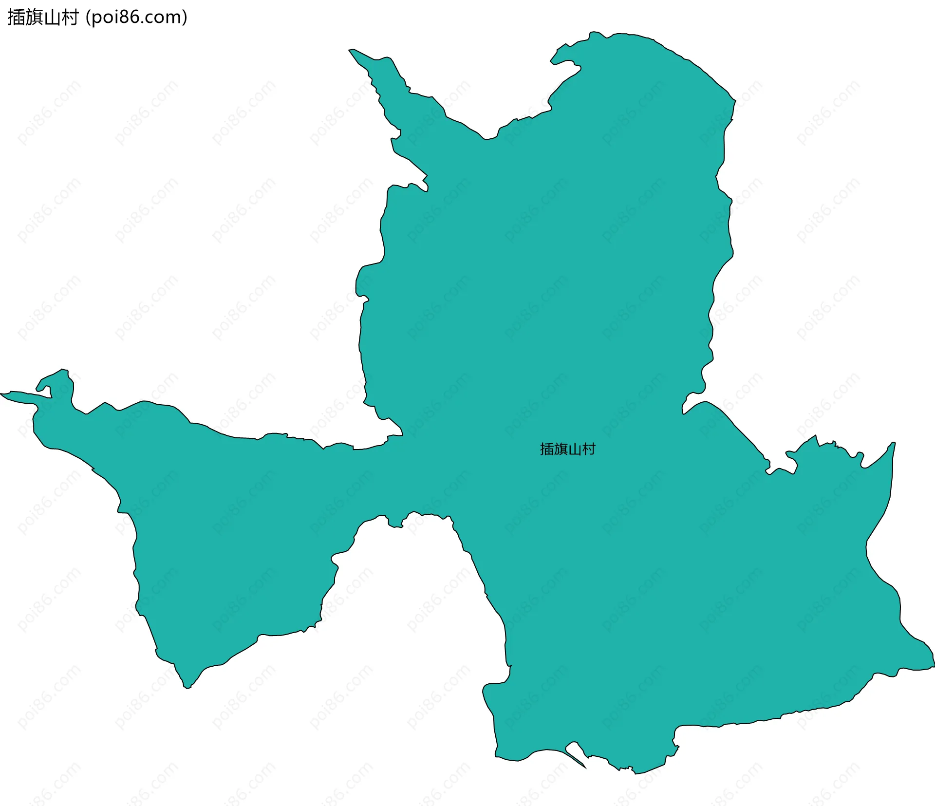 插旗山村边界地图
