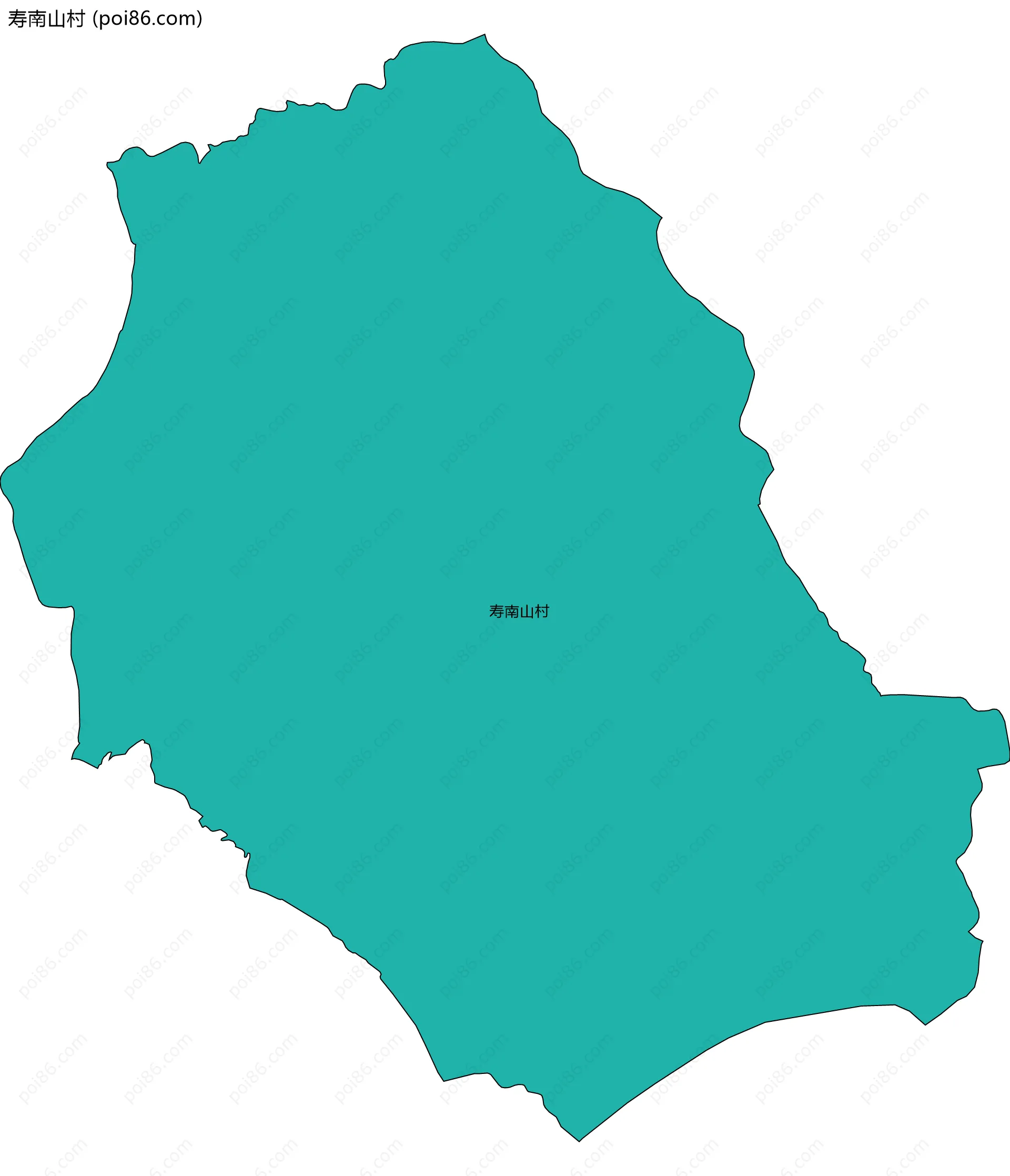 寿南山村边界地图