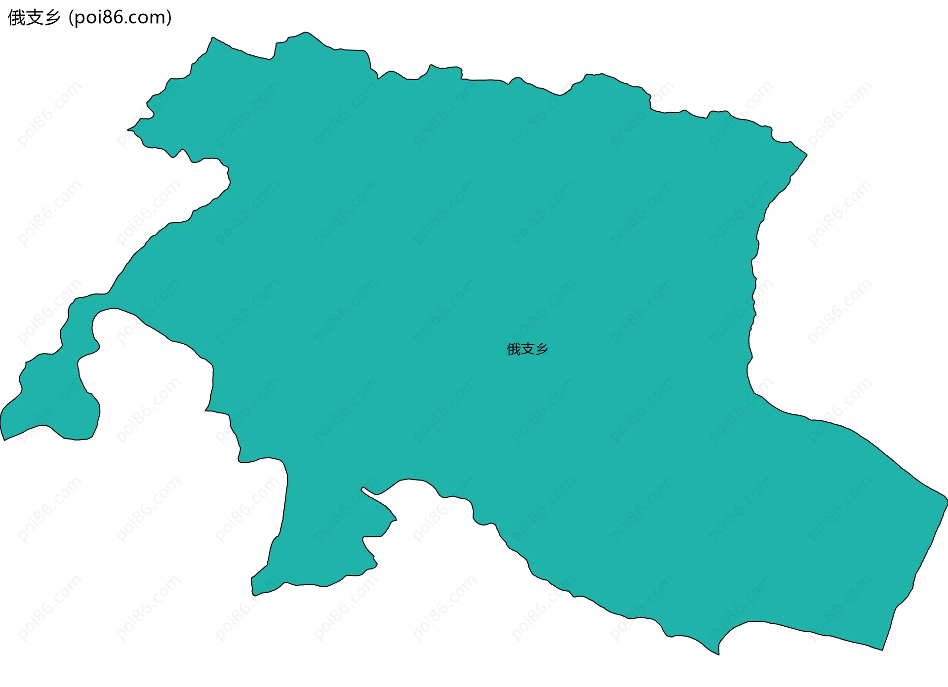 俄支乡边界地图(五级行政区划)