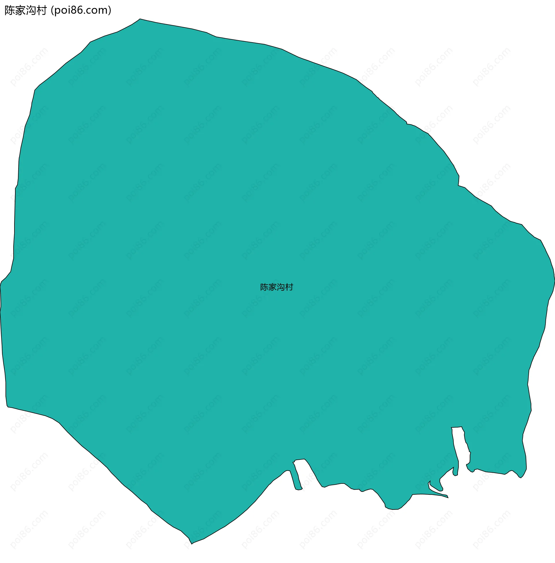 陈家沟村边界地图