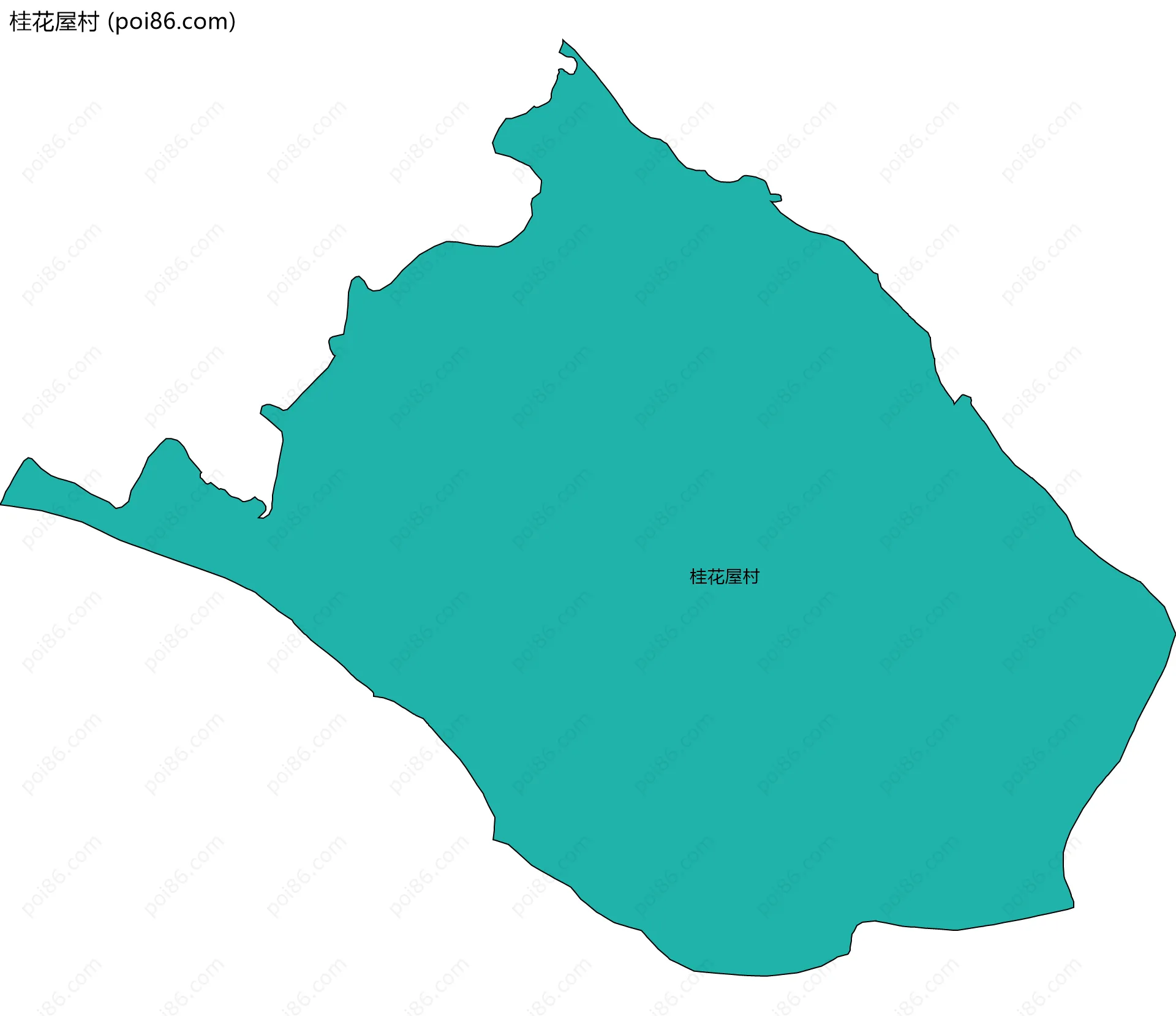 桂花屋村边界地图