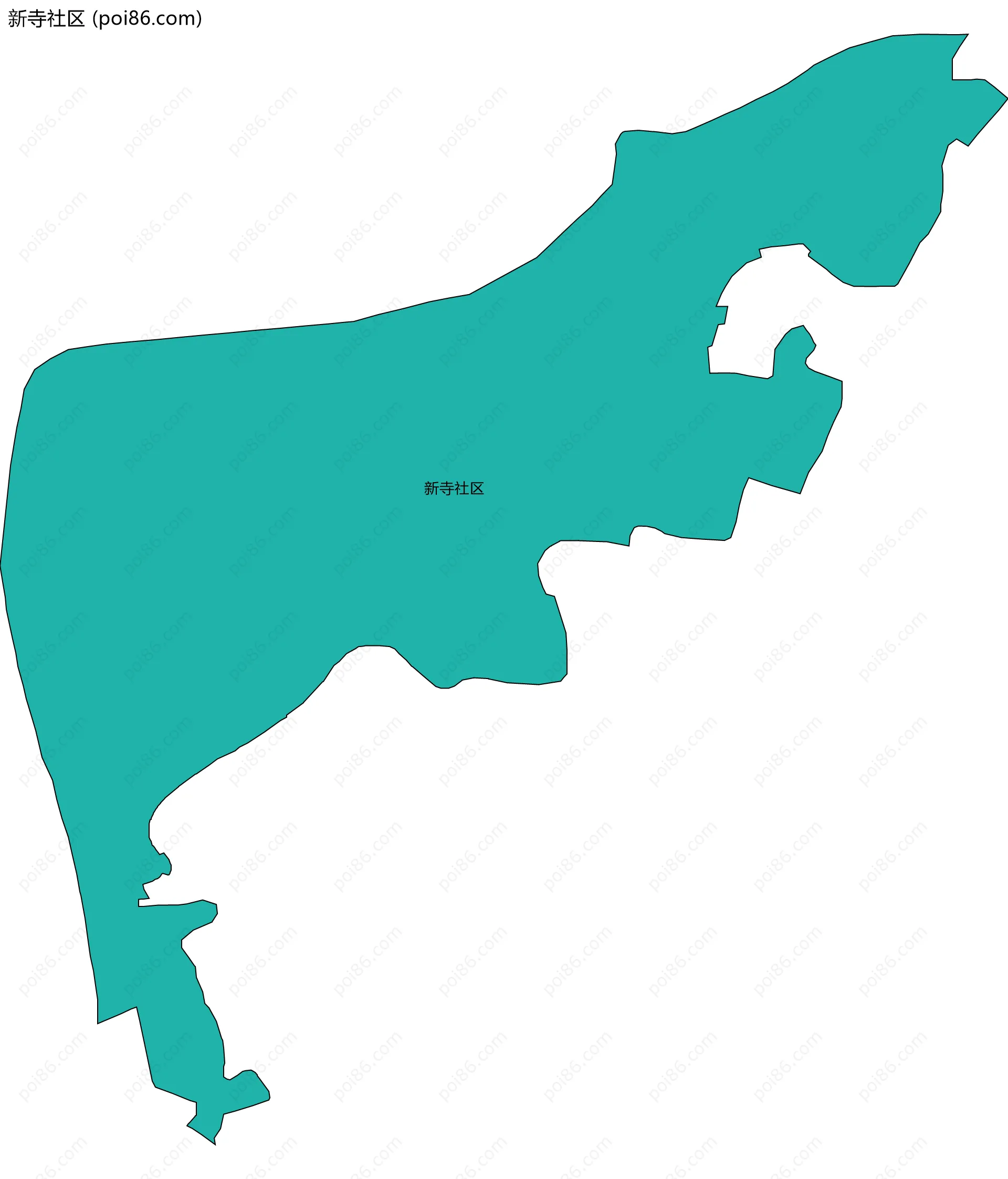 新寺社区边界地图