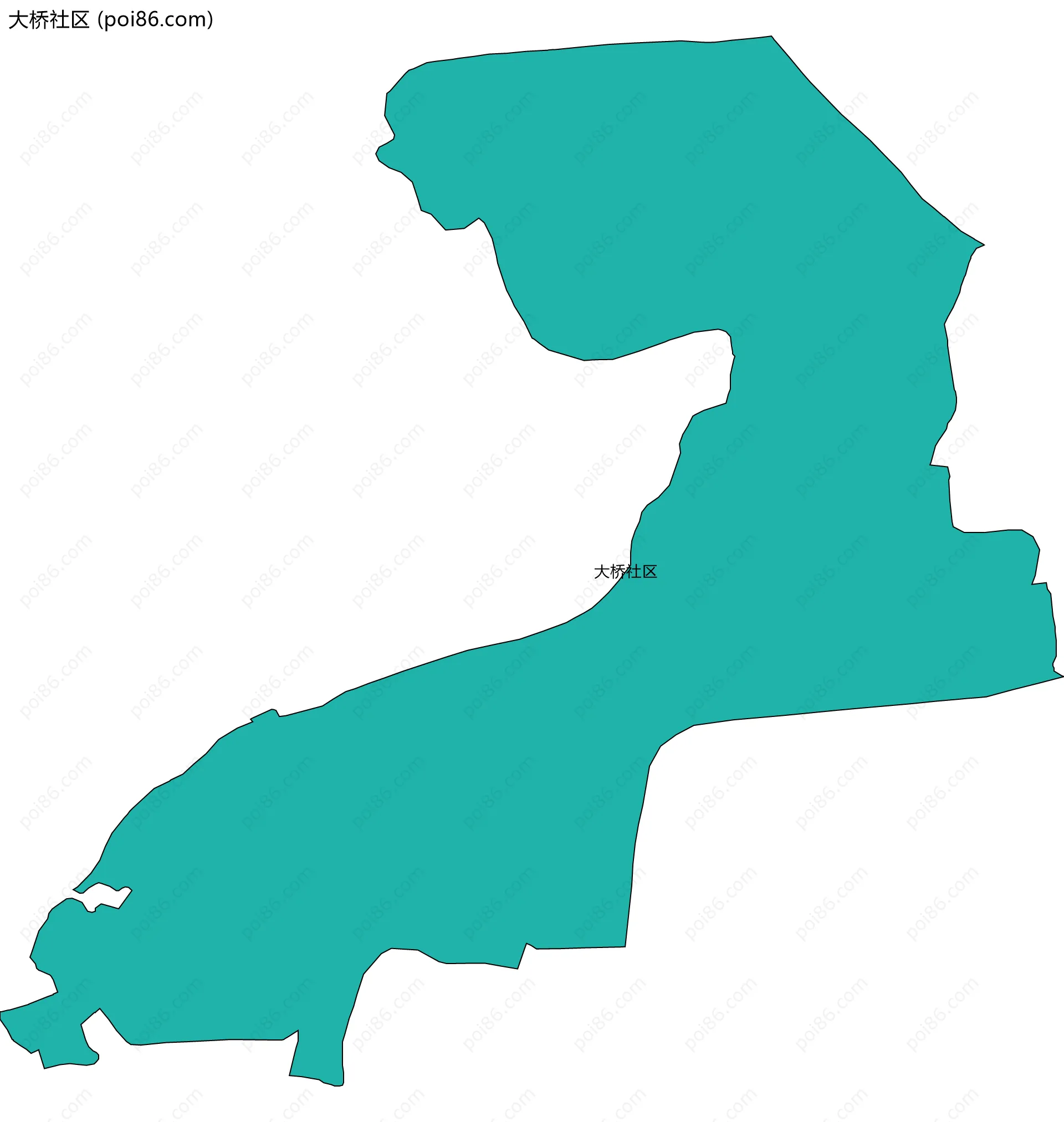 大桥社区边界地图