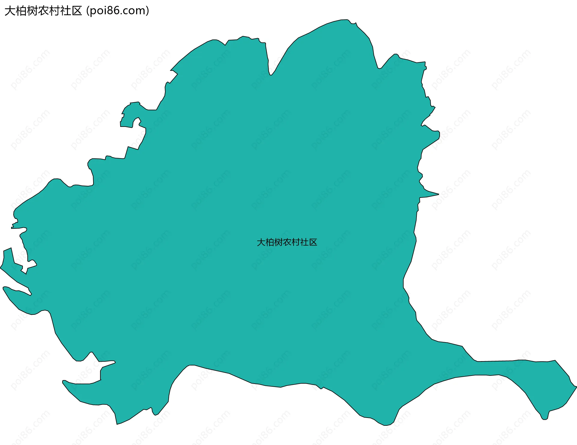 大柏树农村社区边界地图