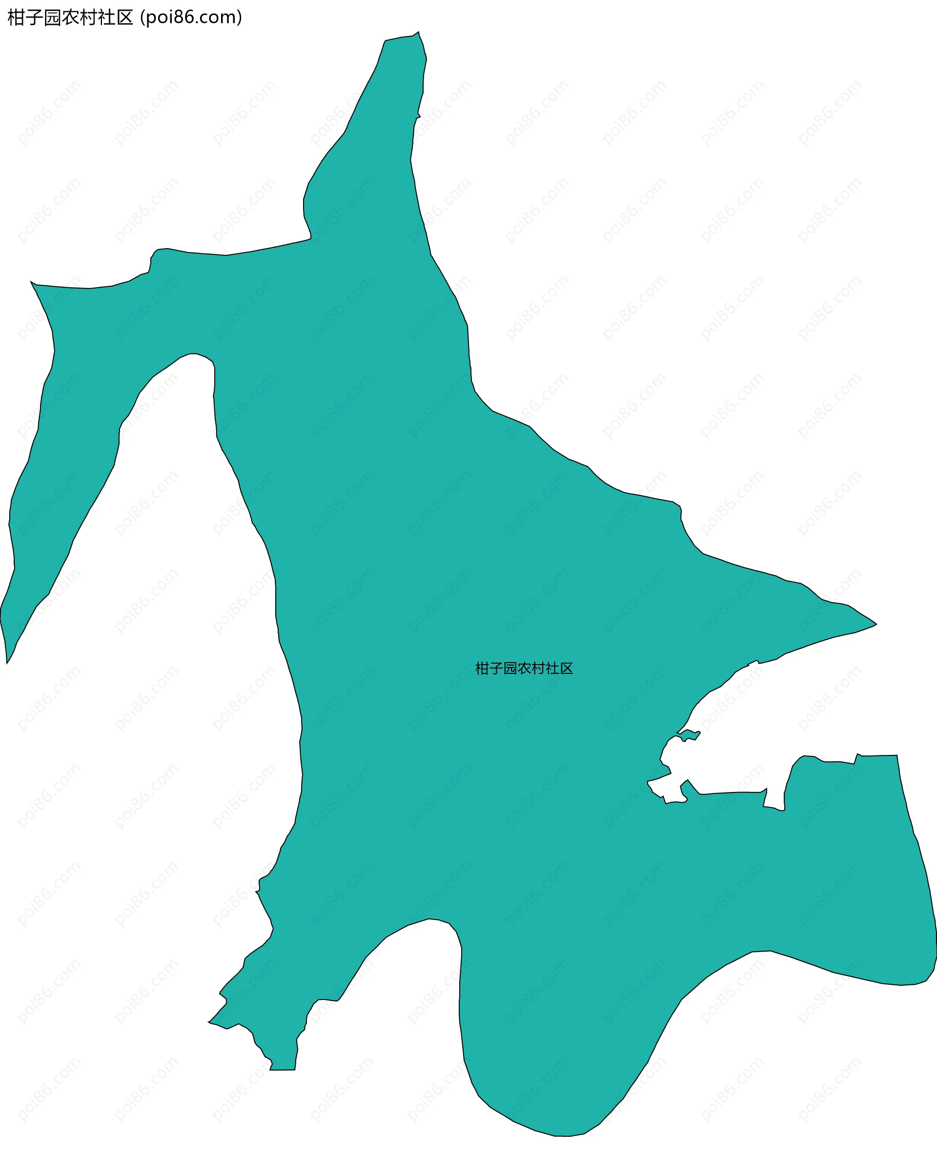 柑子园农村社区边界地图