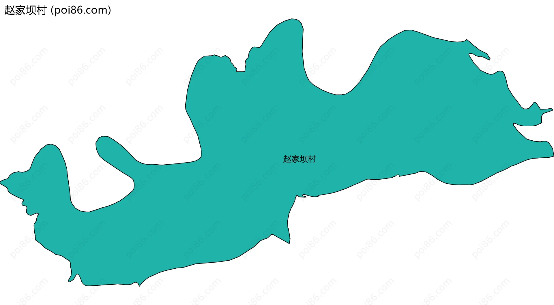 赵家坝村边界地图