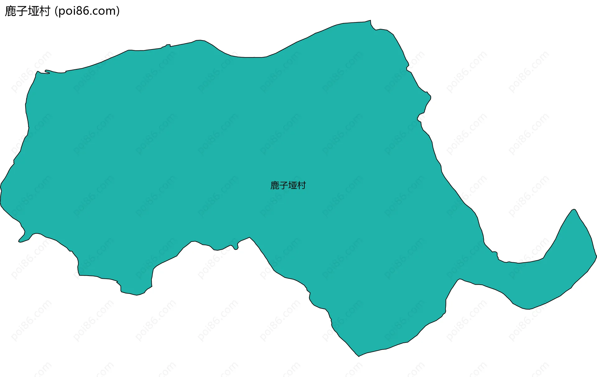 鹿子垭村边界地图