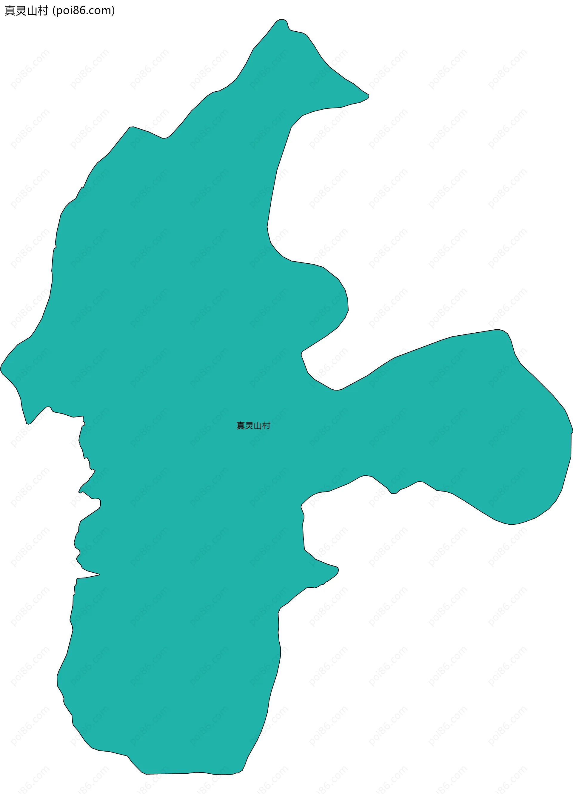 真灵山村边界地图