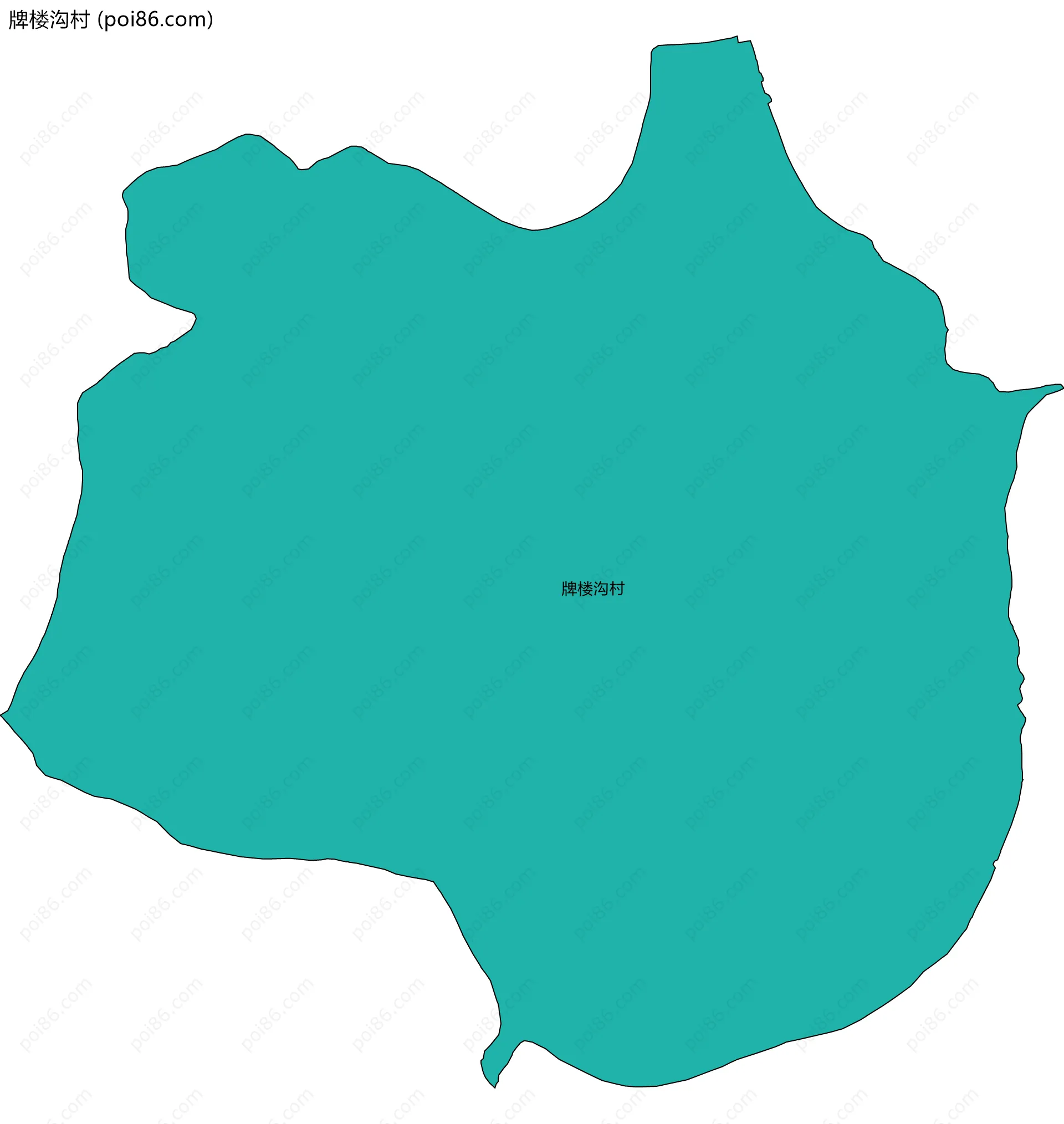 牌楼沟村边界地图