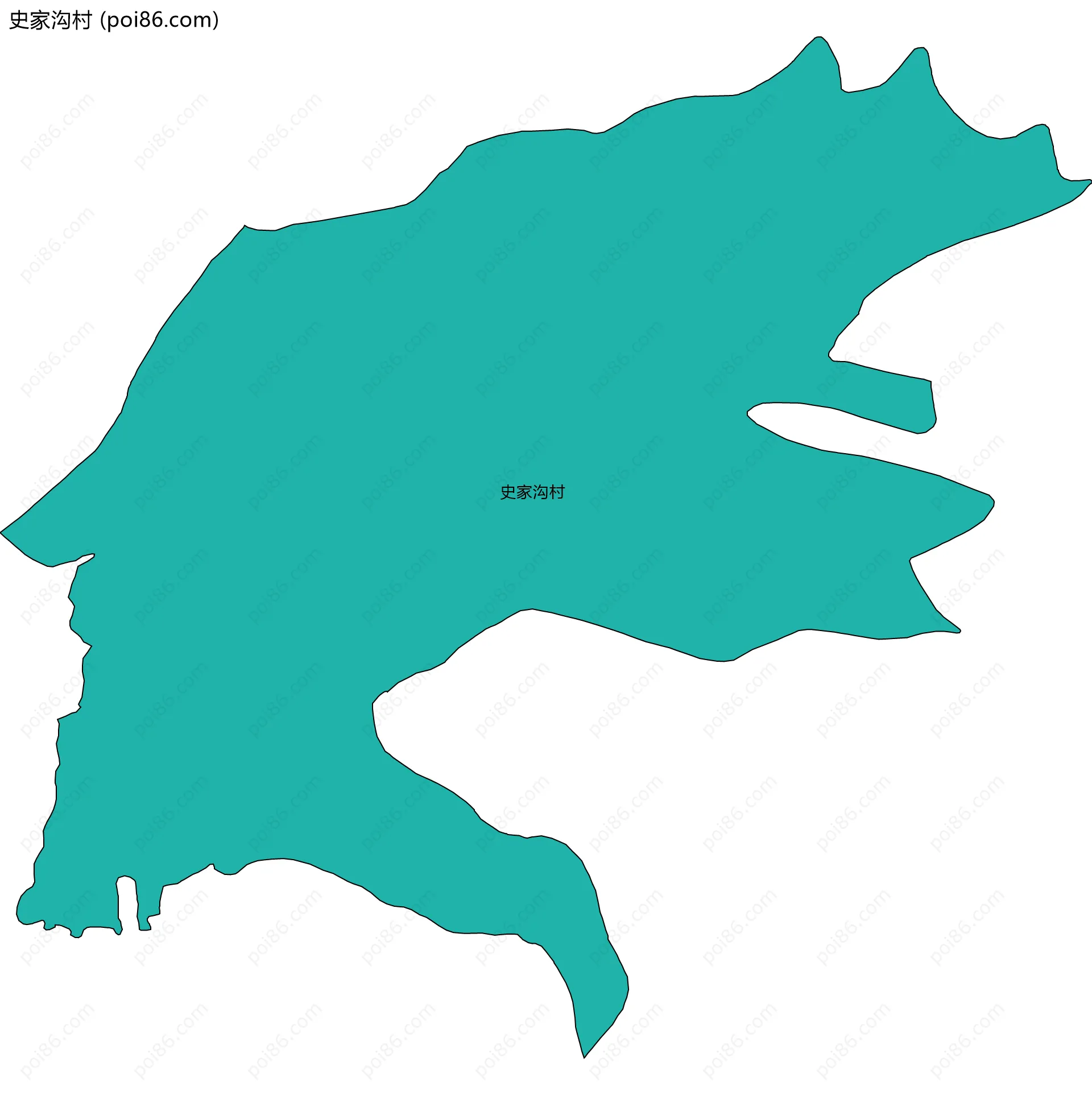 史家沟村边界地图