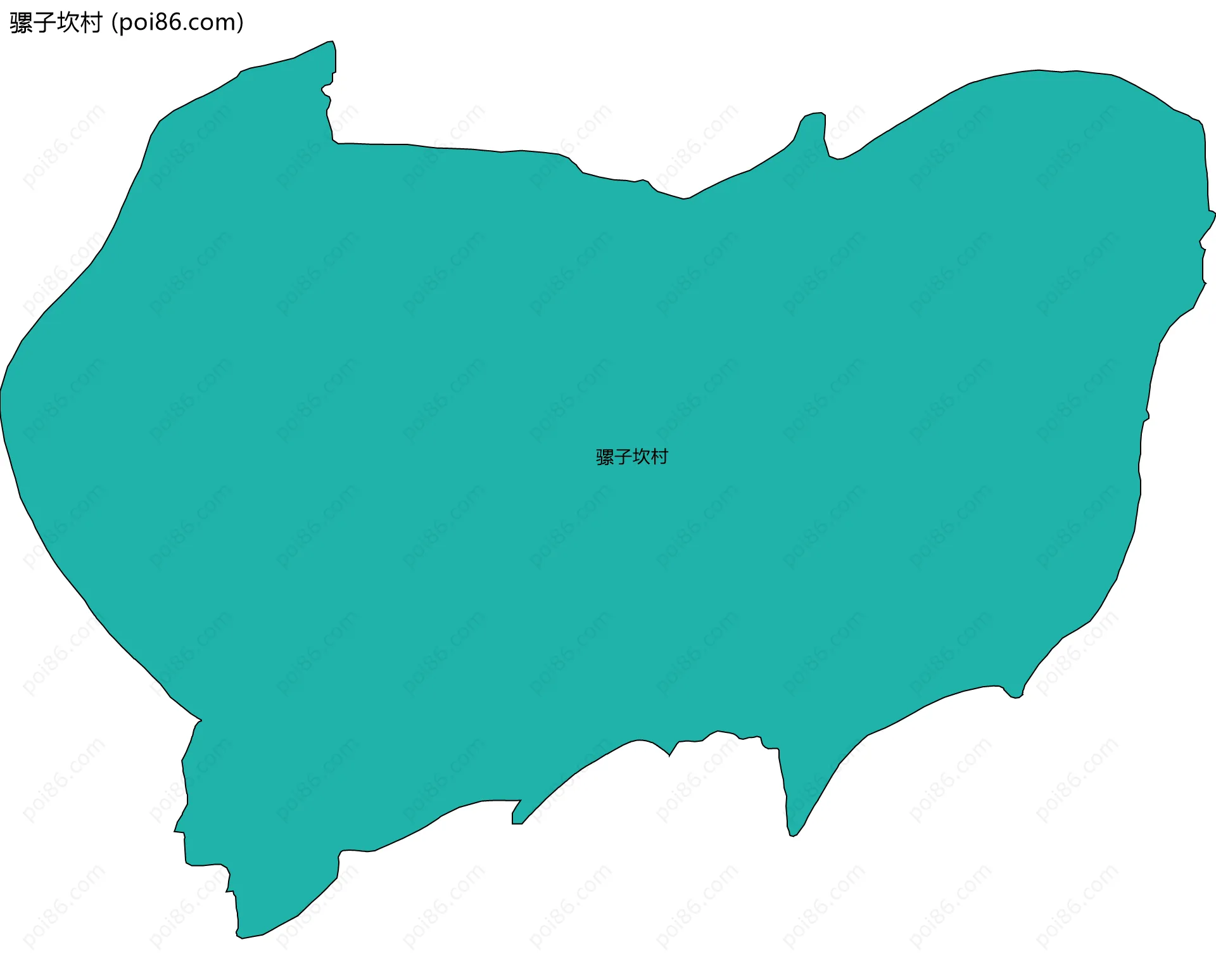 骡子坎村边界地图