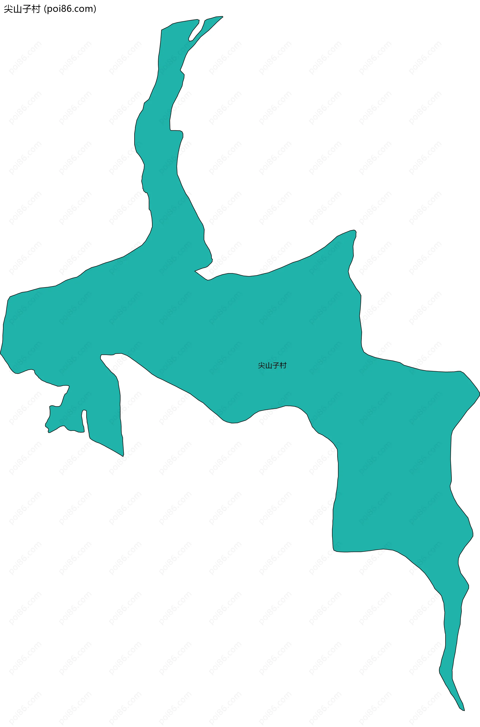 尖山子村边界地图