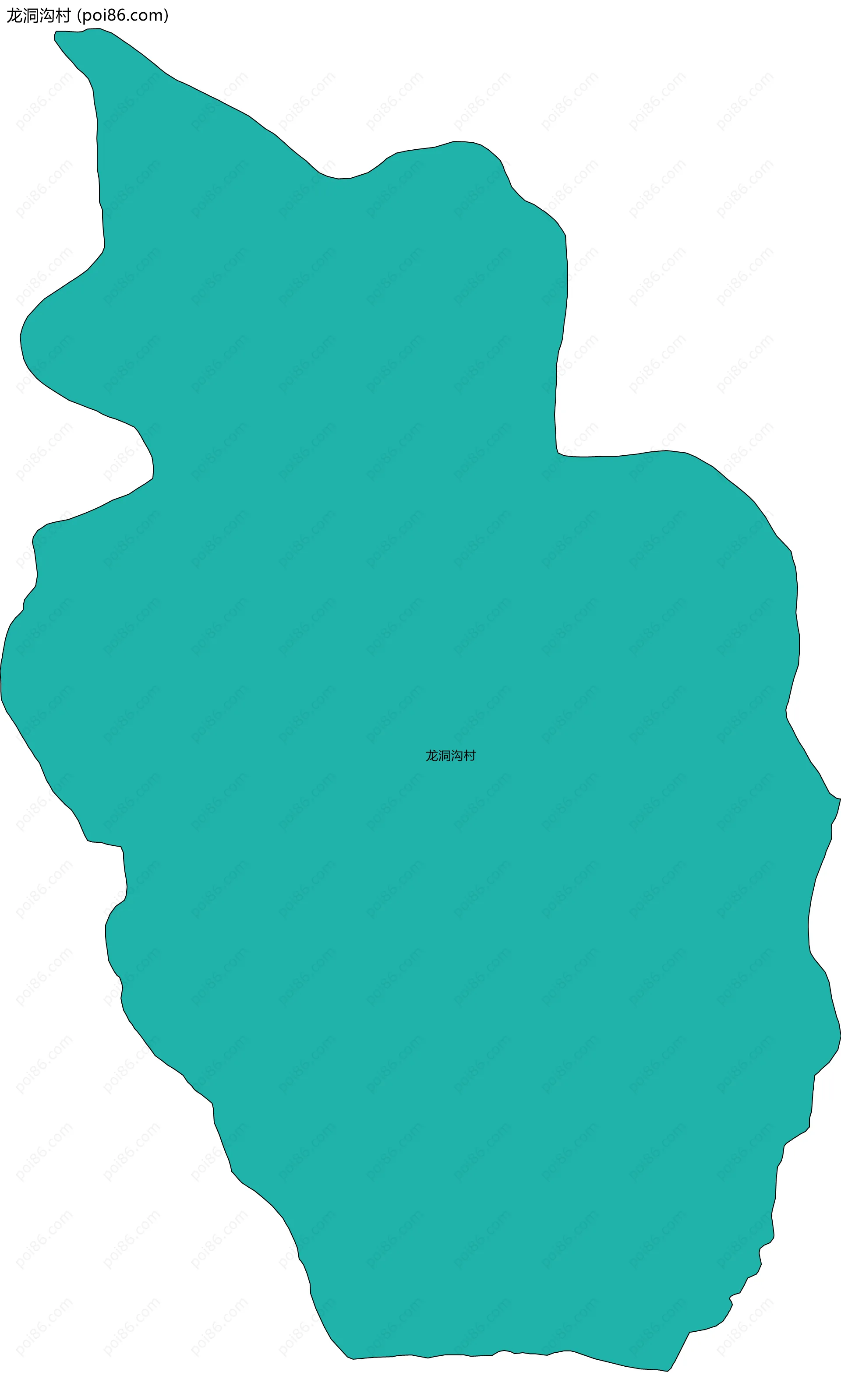 龙洞沟村边界地图