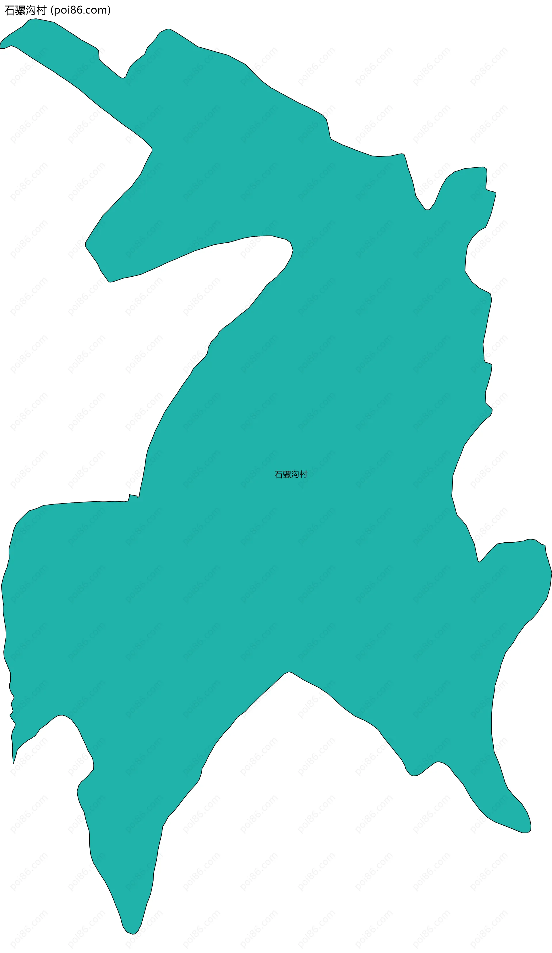 石骡沟村边界地图