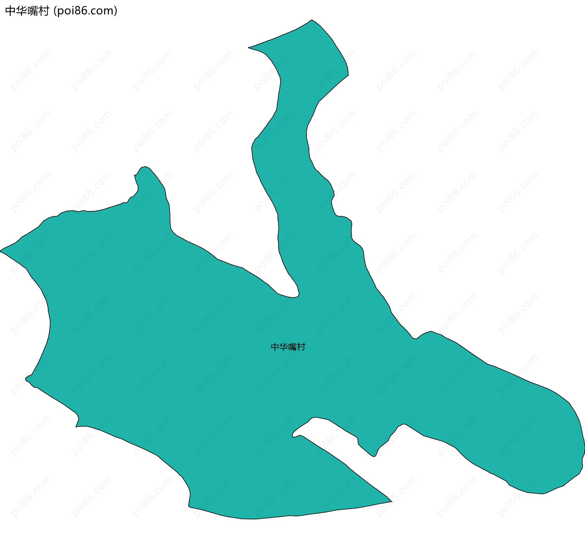 中华嘴村边界地图