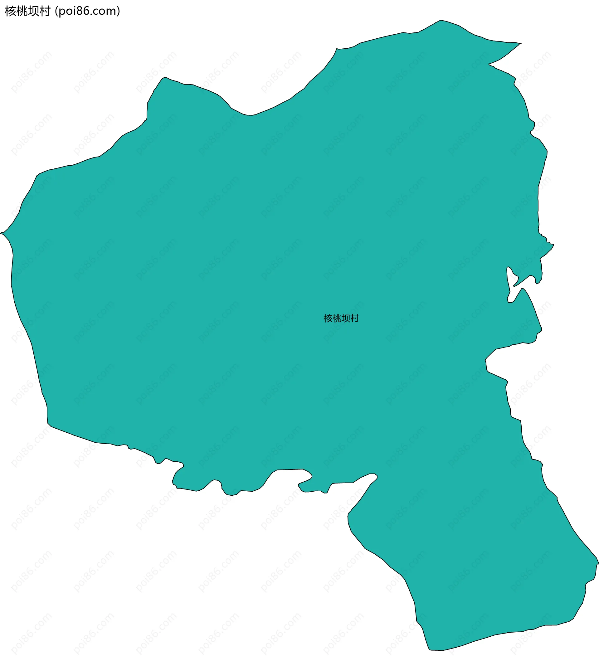 核桃坝村边界地图