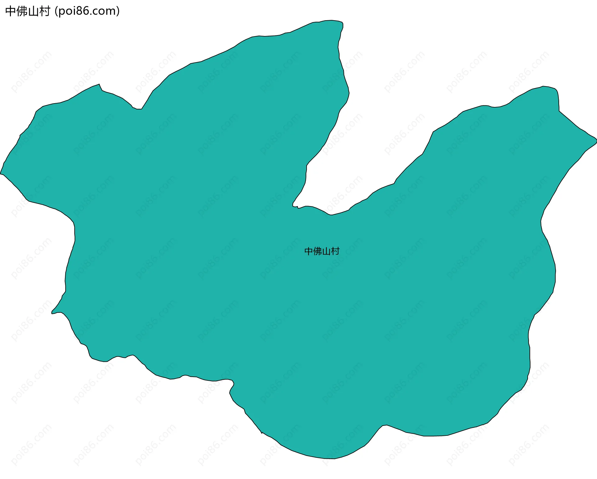 中佛山村边界地图