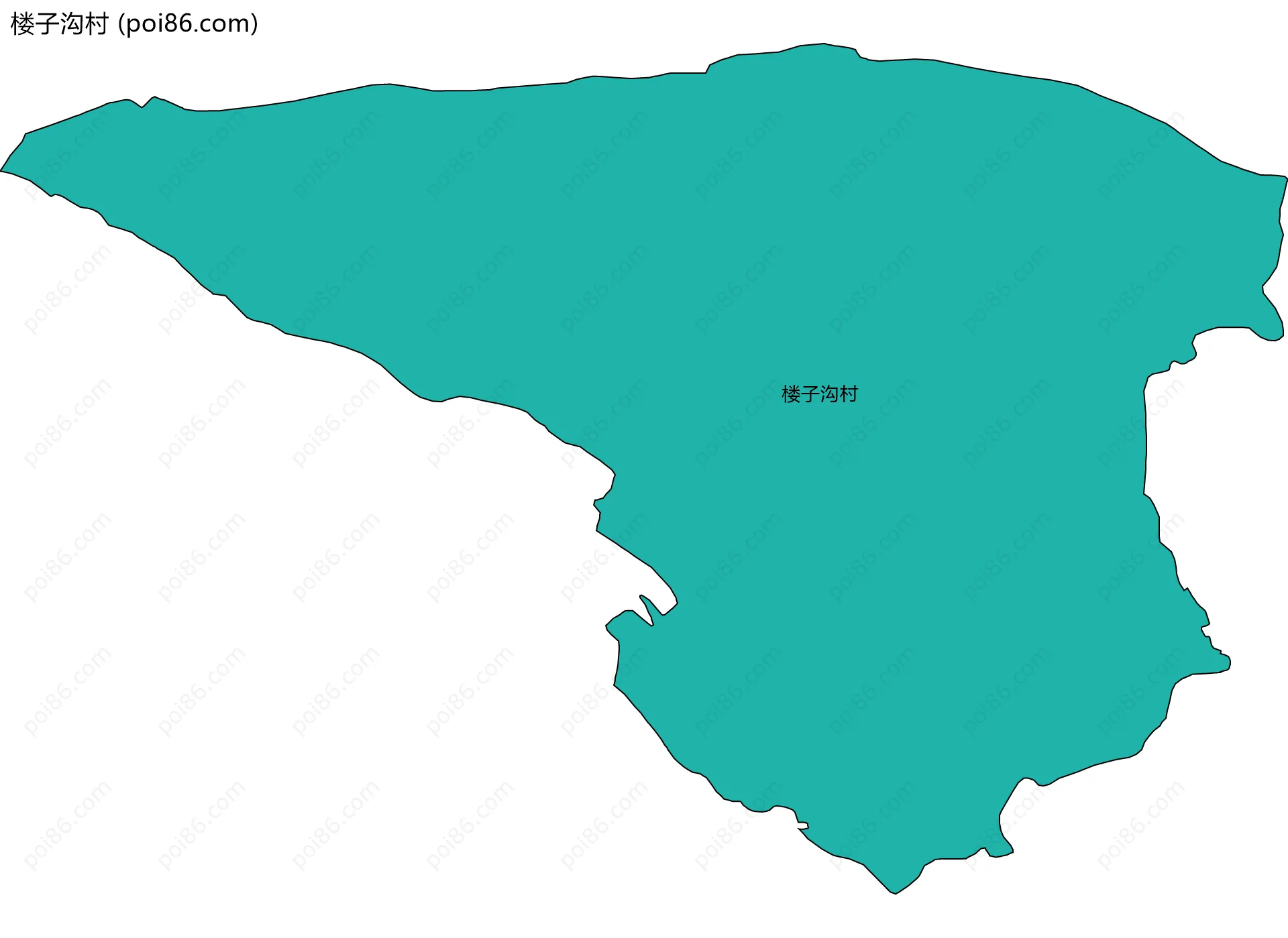 楼子沟村边界地图