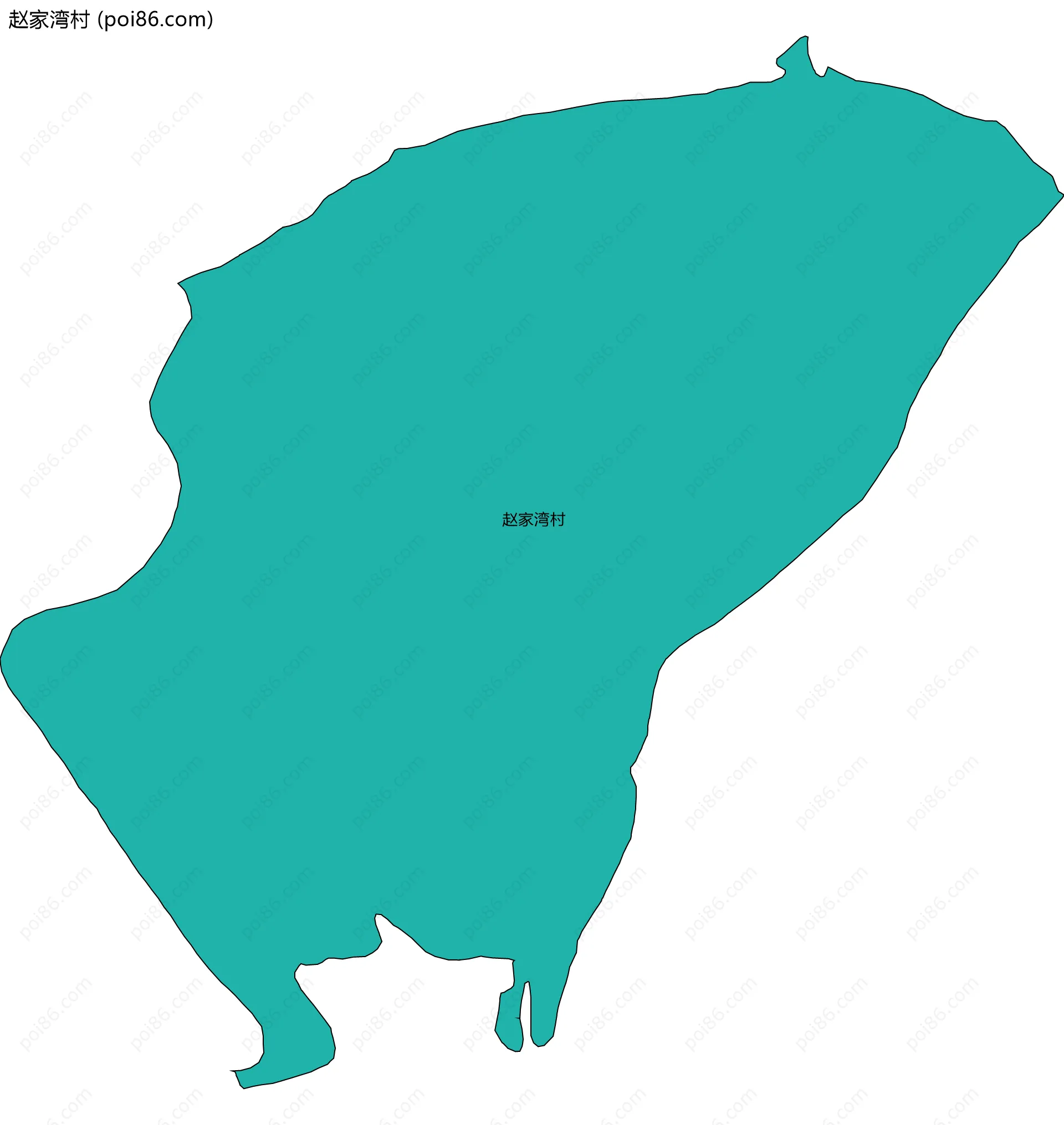 赵家湾村边界地图