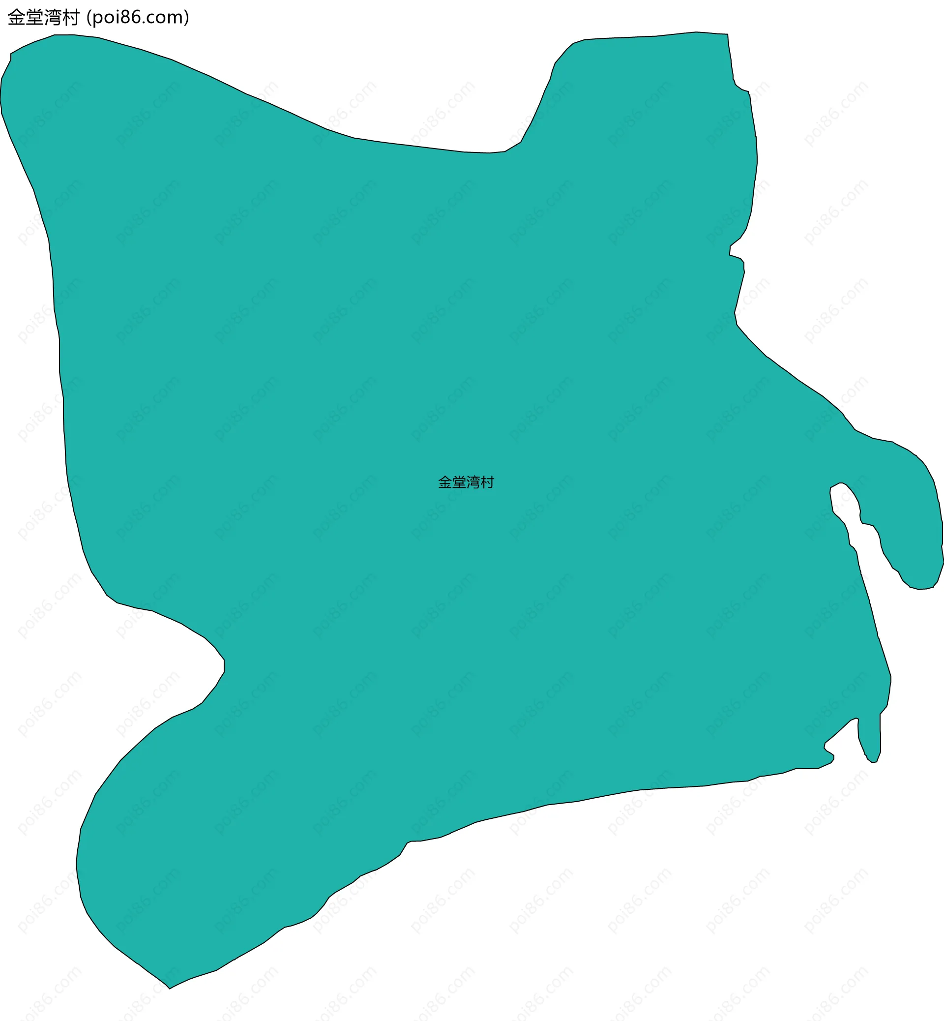 金堂湾村边界地图