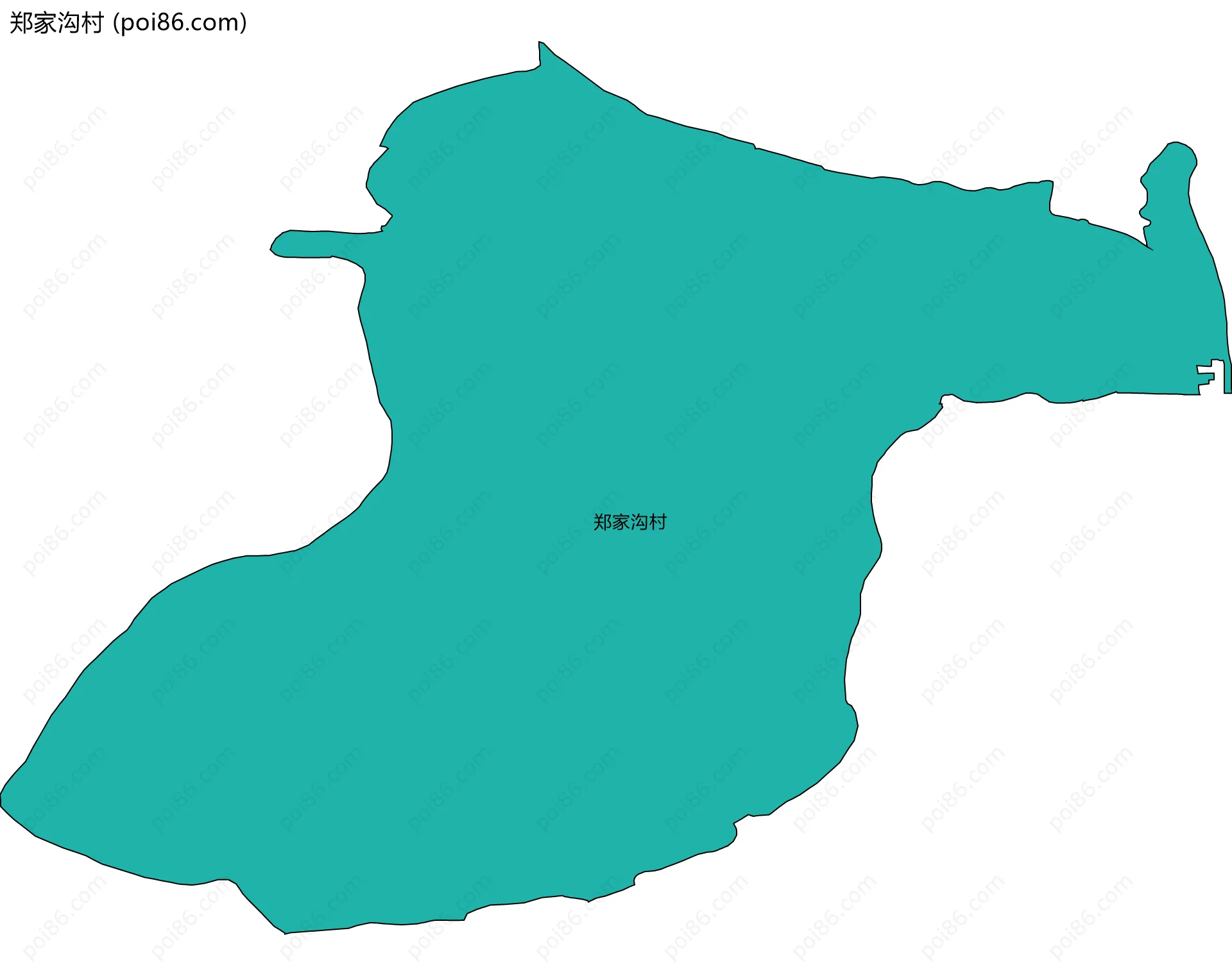 郑家沟村边界地图