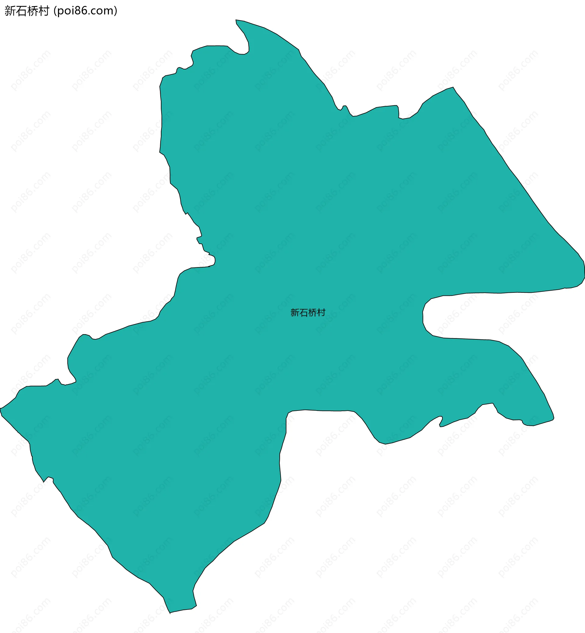 新石桥村边界地图