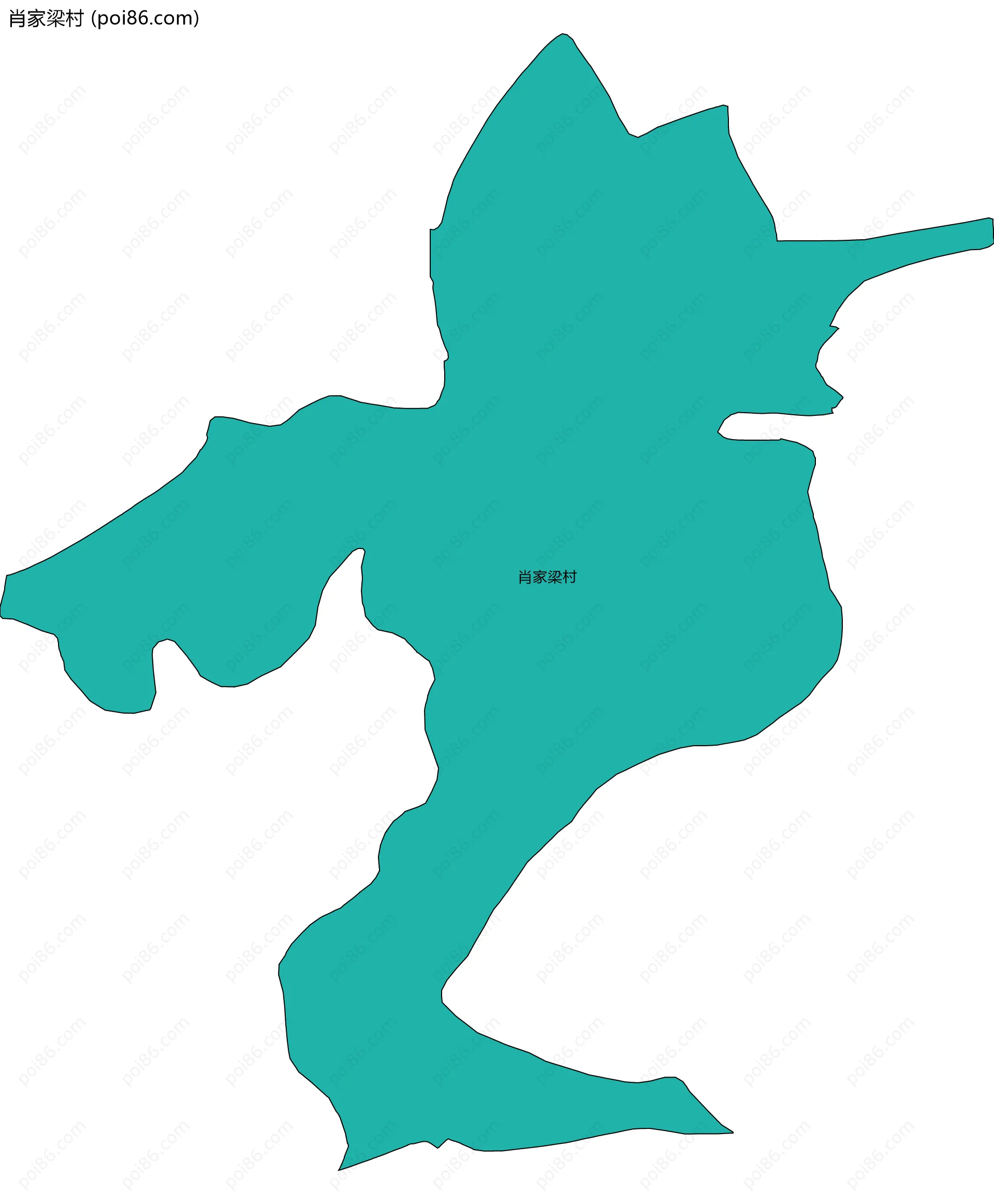 肖家梁村边界地图