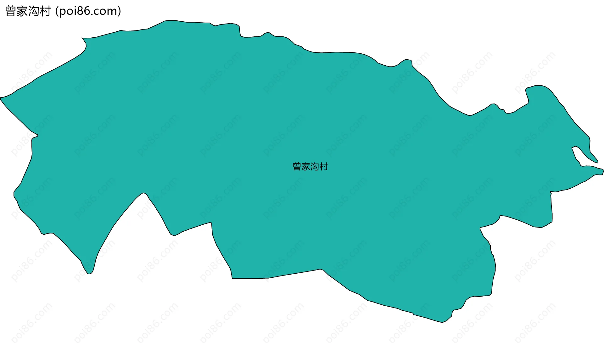 曾家沟村边界地图