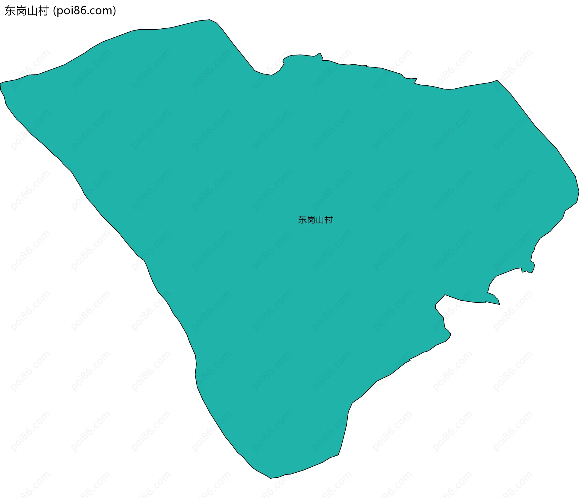 东岗山村边界地图