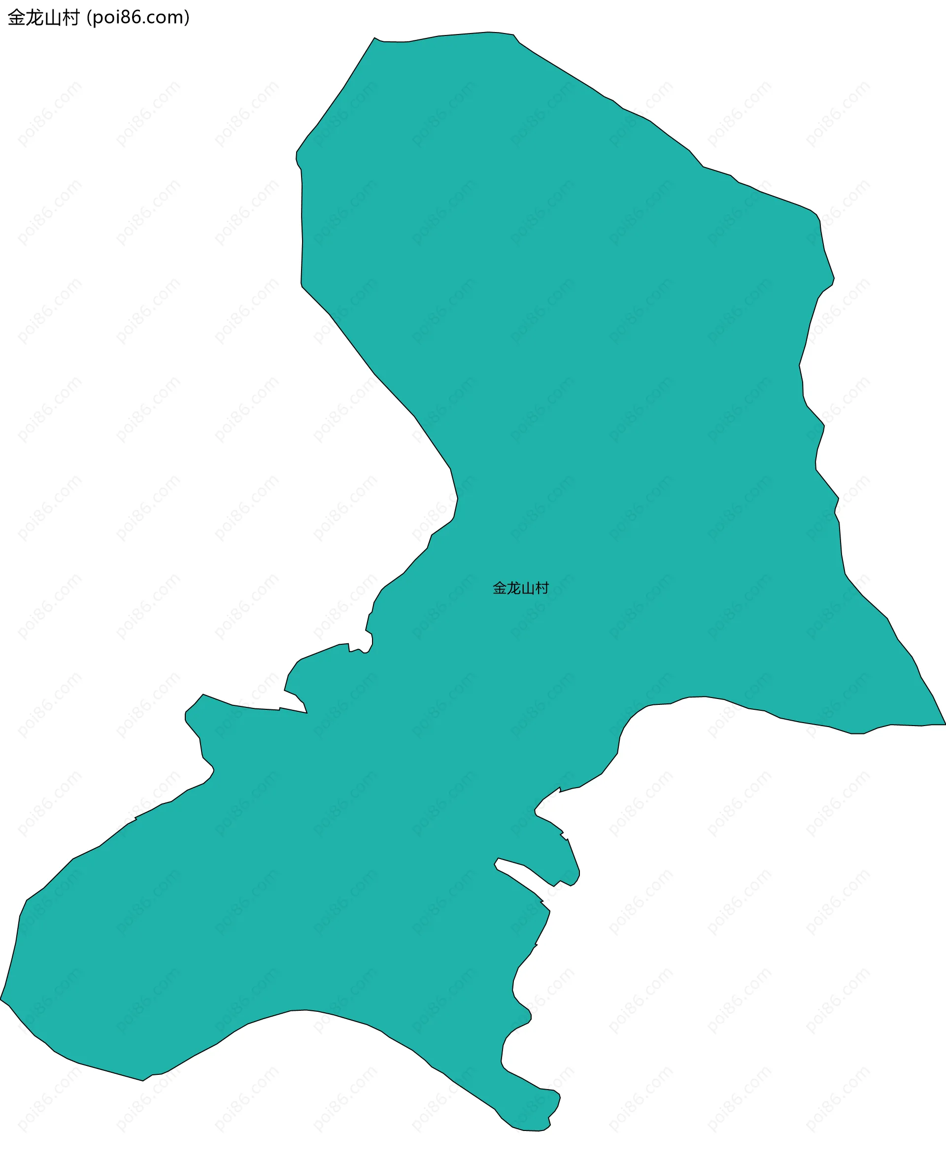 金龙山村边界地图