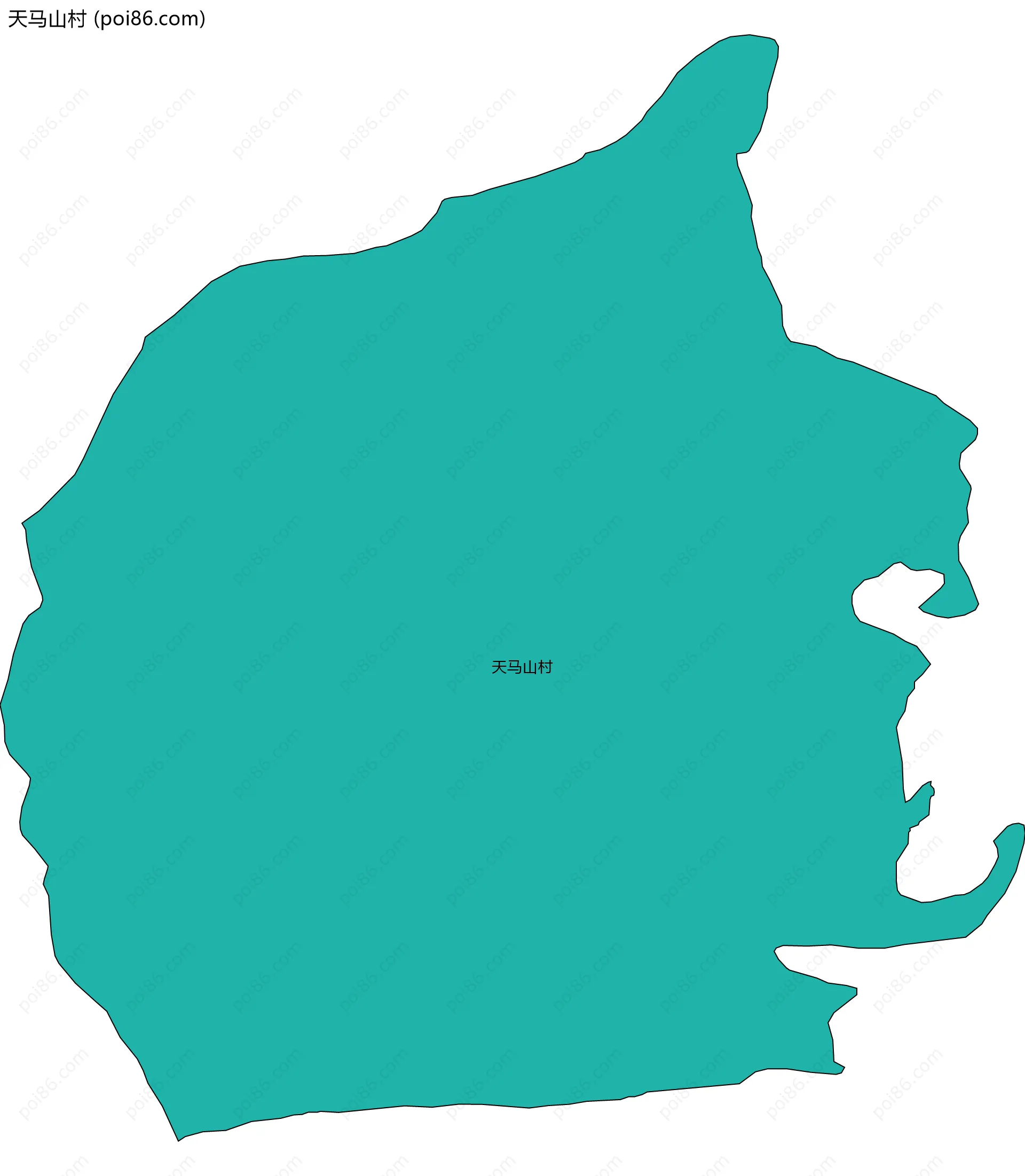 天马山村边界地图