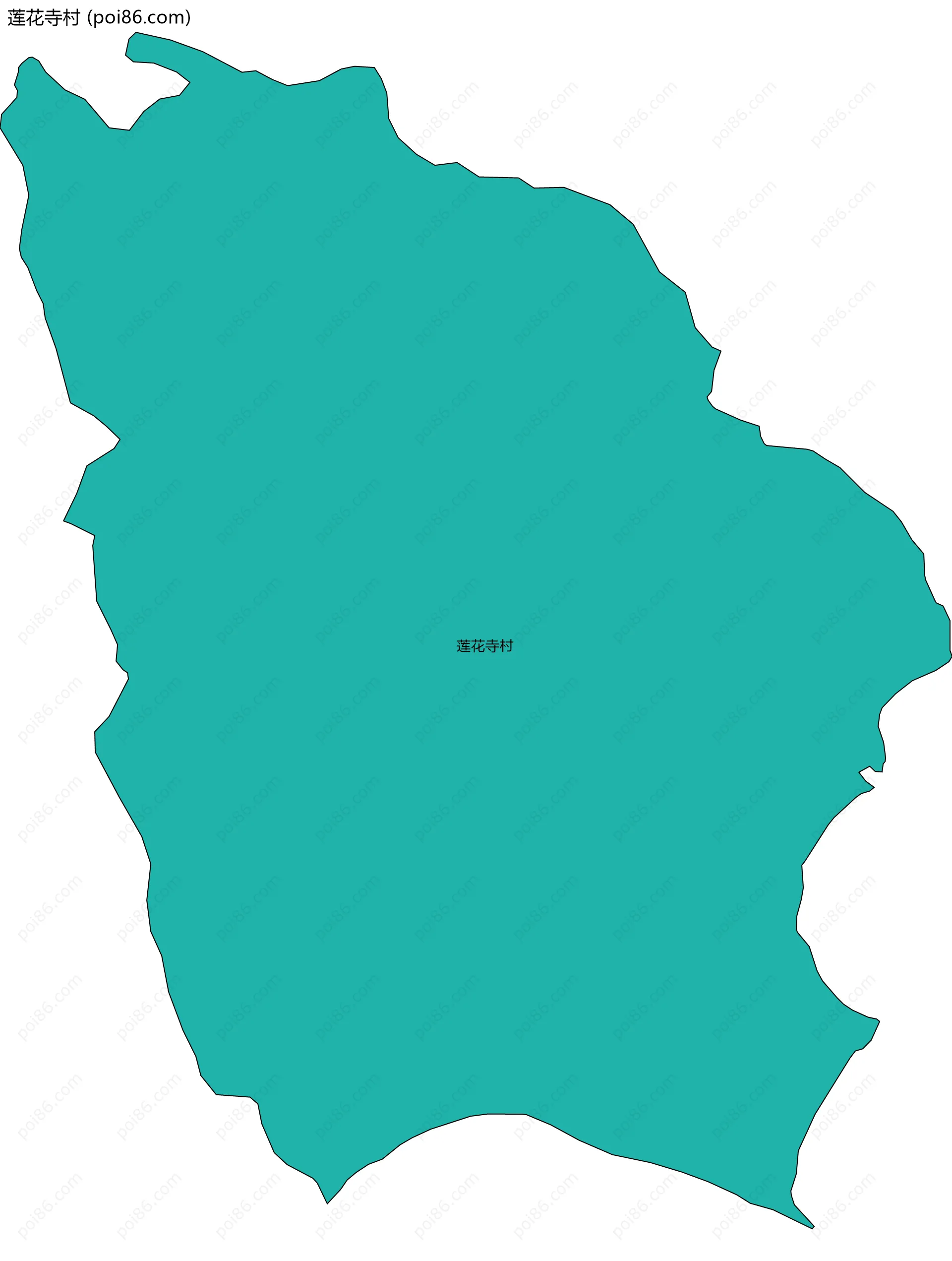 莲花寺村边界地图