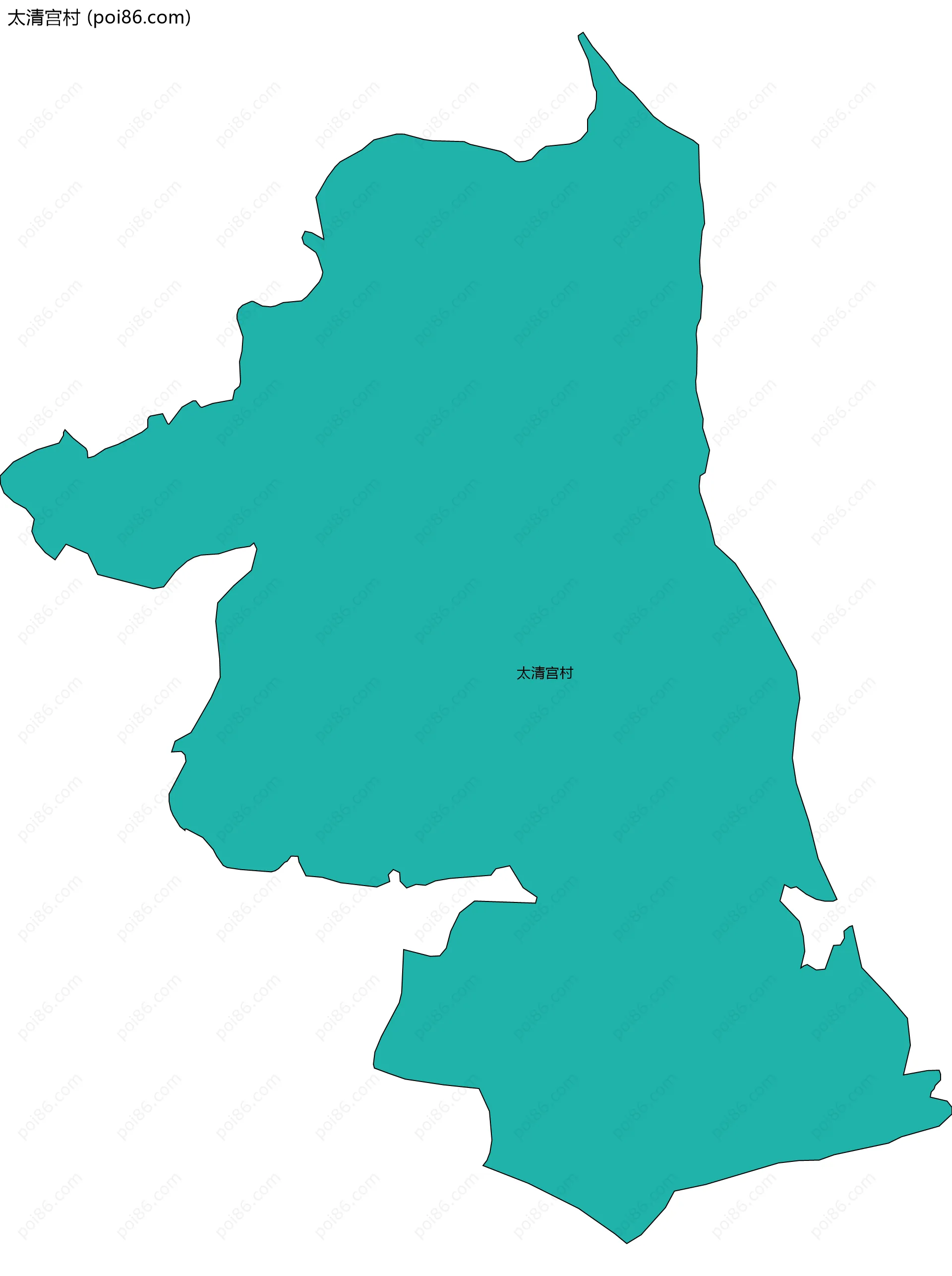 太清宫村边界地图
