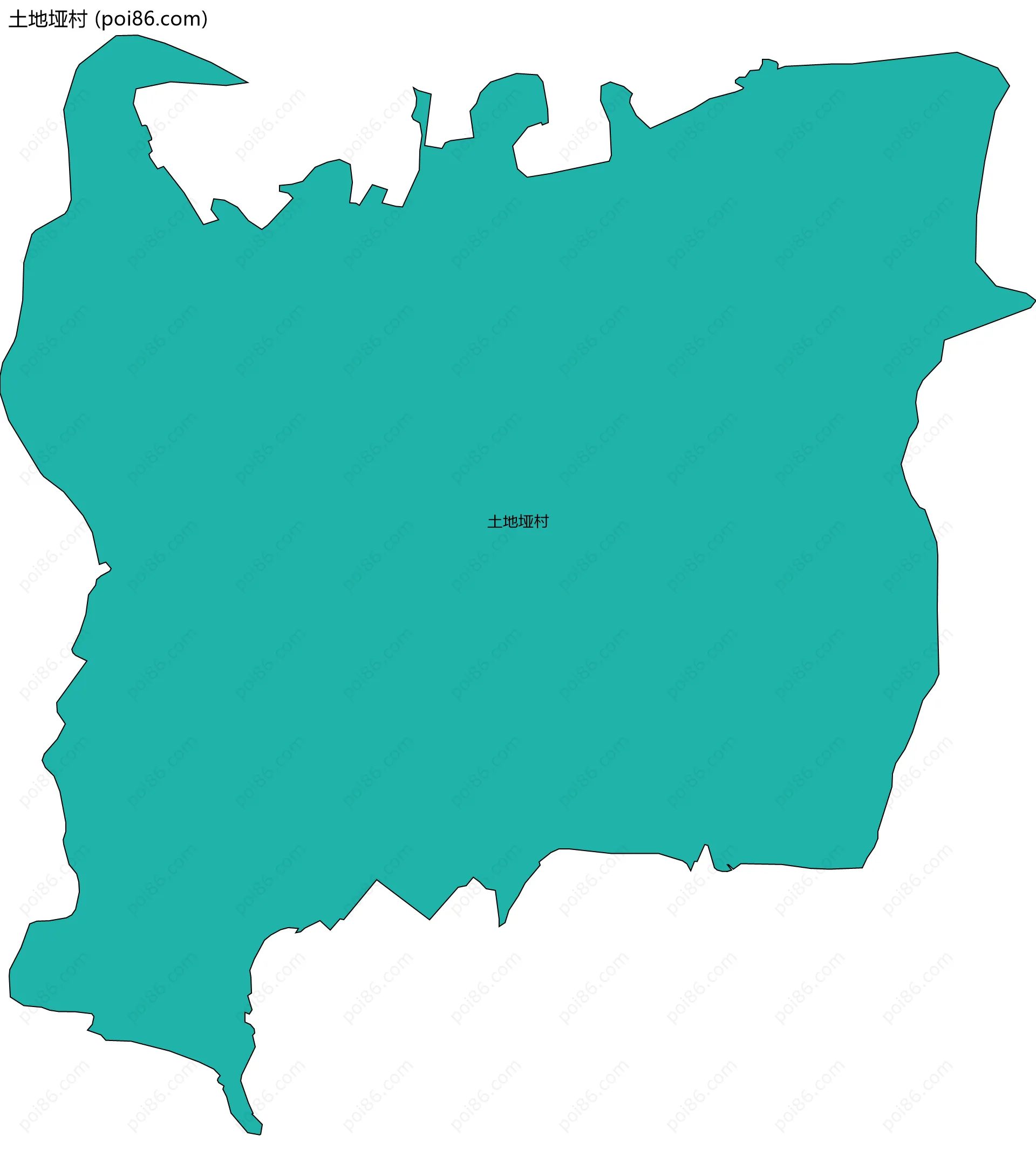 土地垭村边界地图