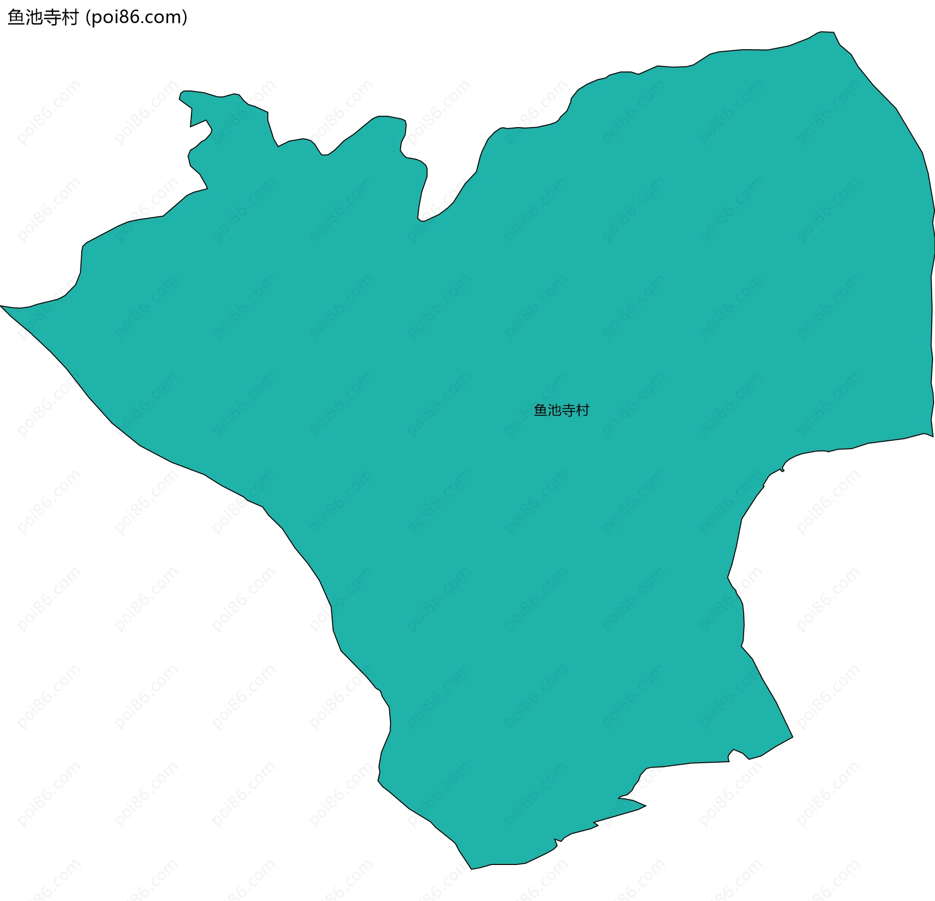 鱼池寺村边界地图
