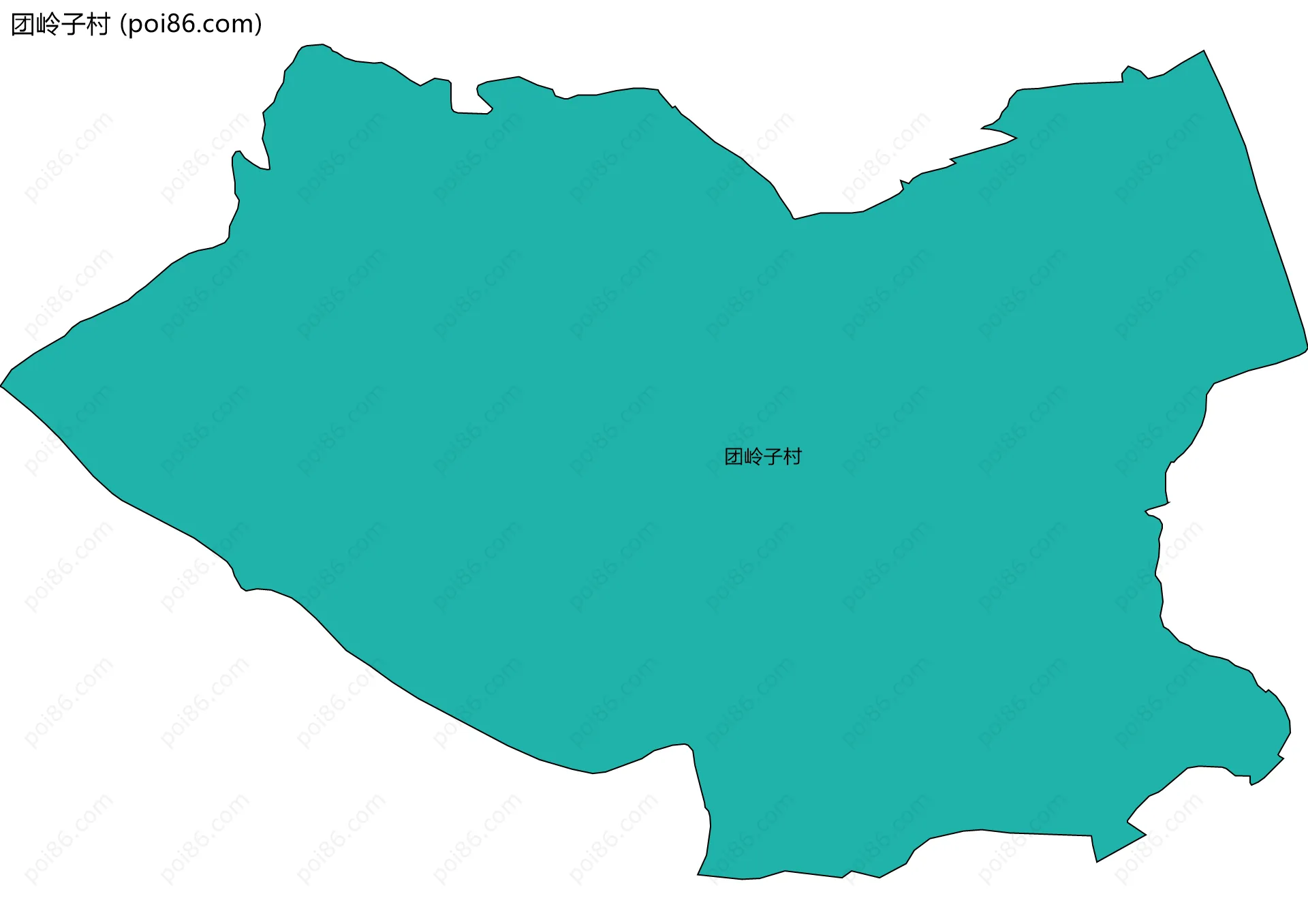 团岭子村边界地图