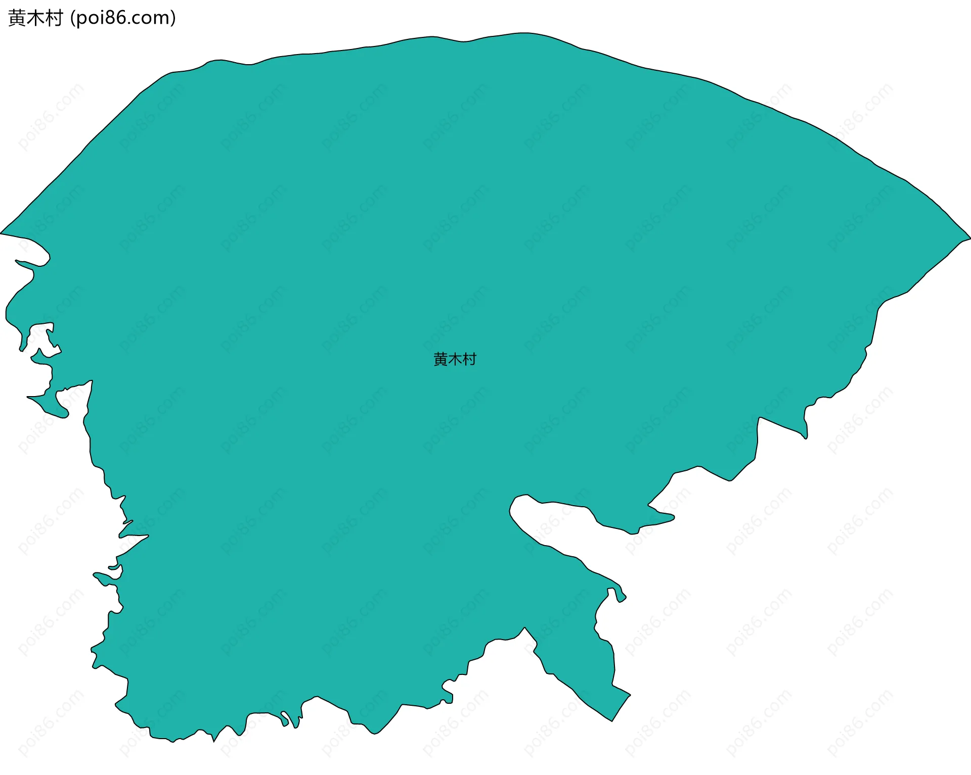 黄木村边界地图