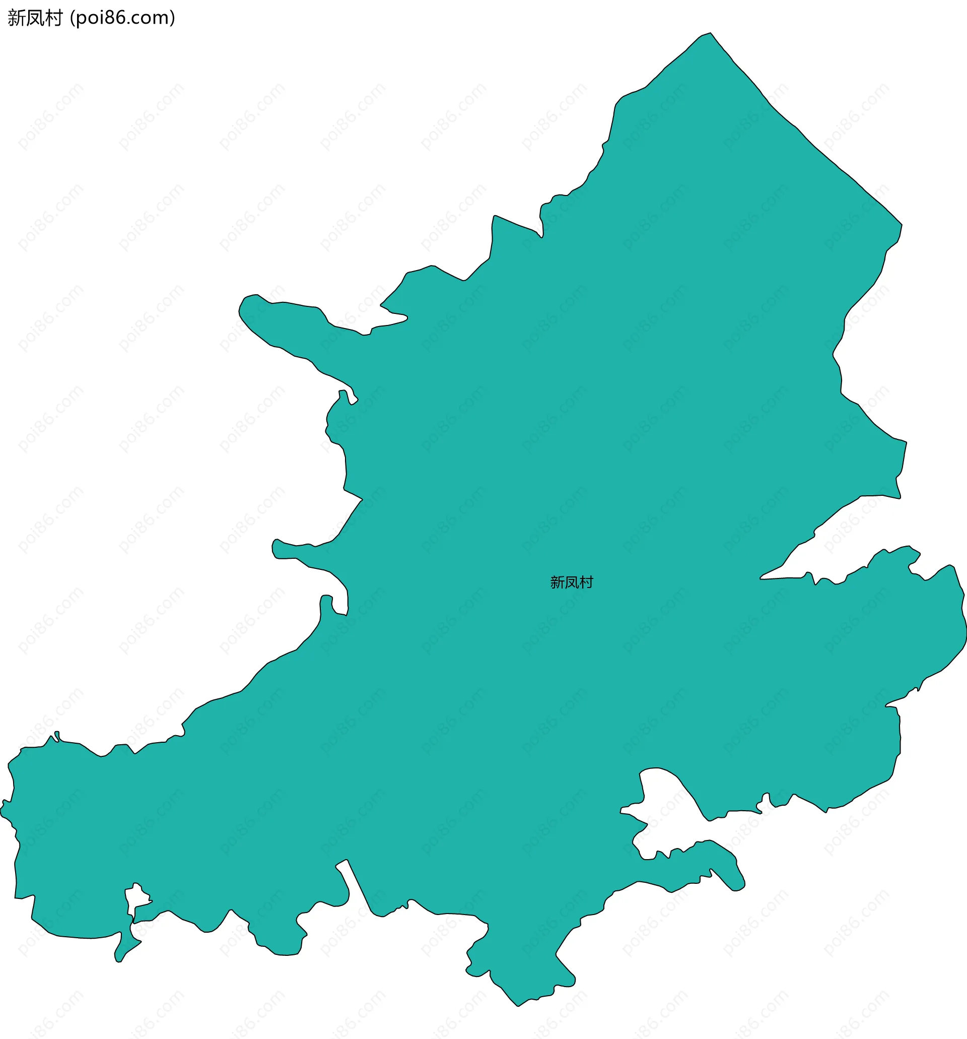 新凤村边界地图