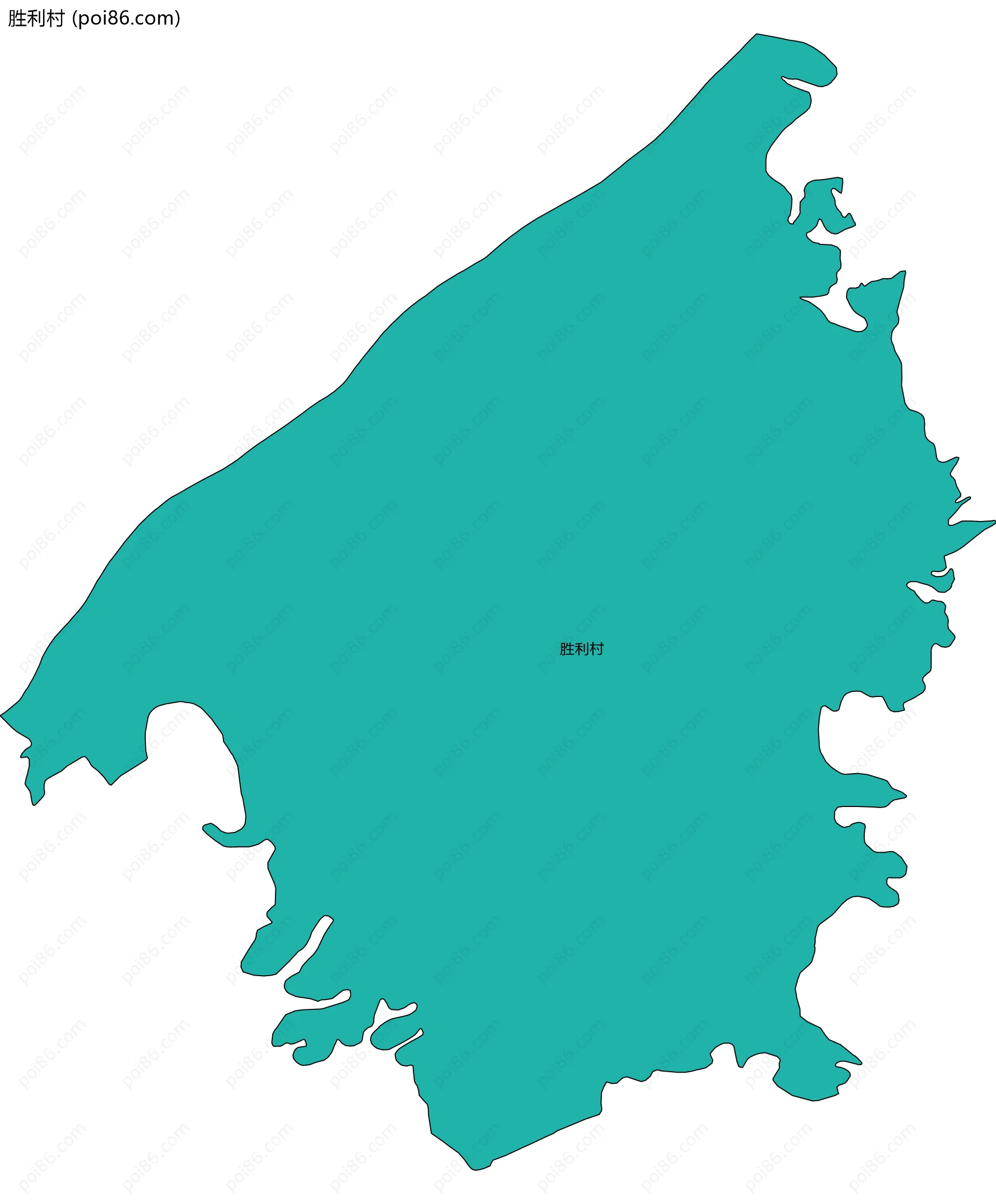 胜利村边界地图