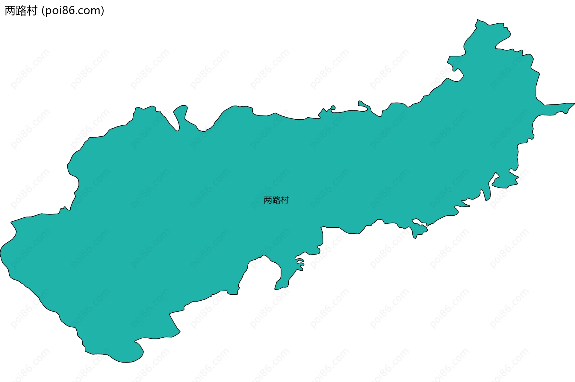 两路村边界地图