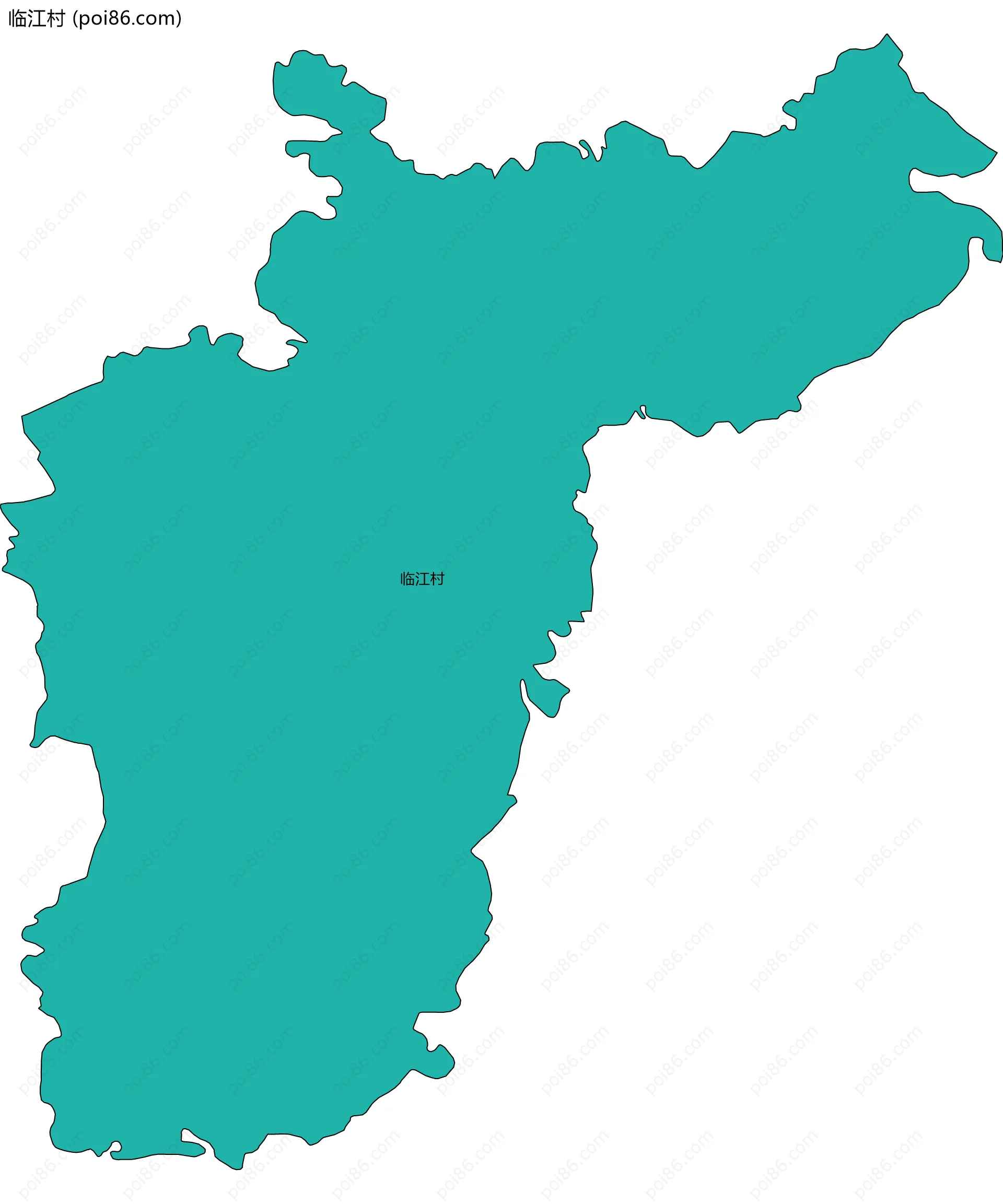 临江村边界地图