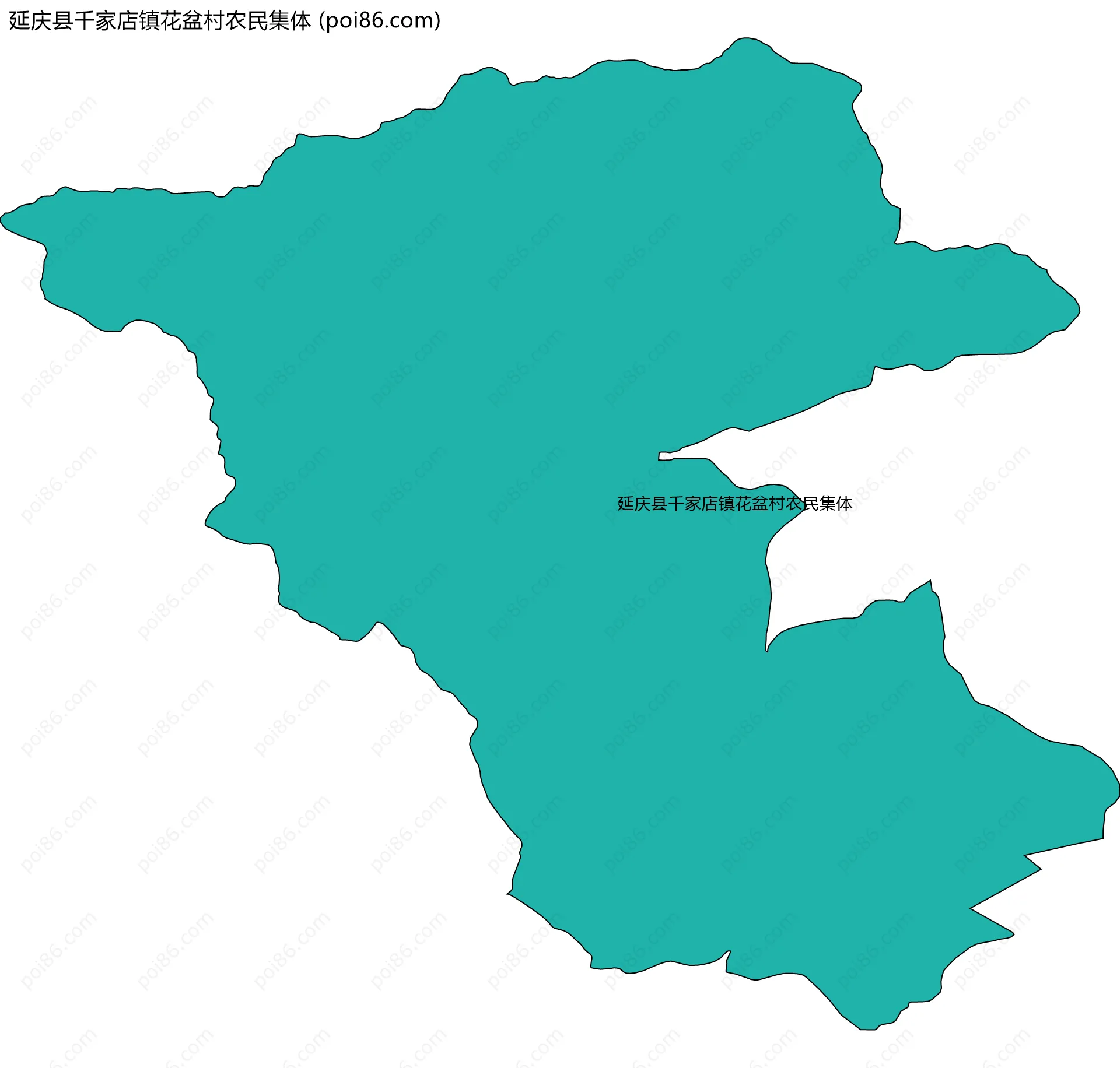 延庆县千家店镇花盆村农民集体边界地图