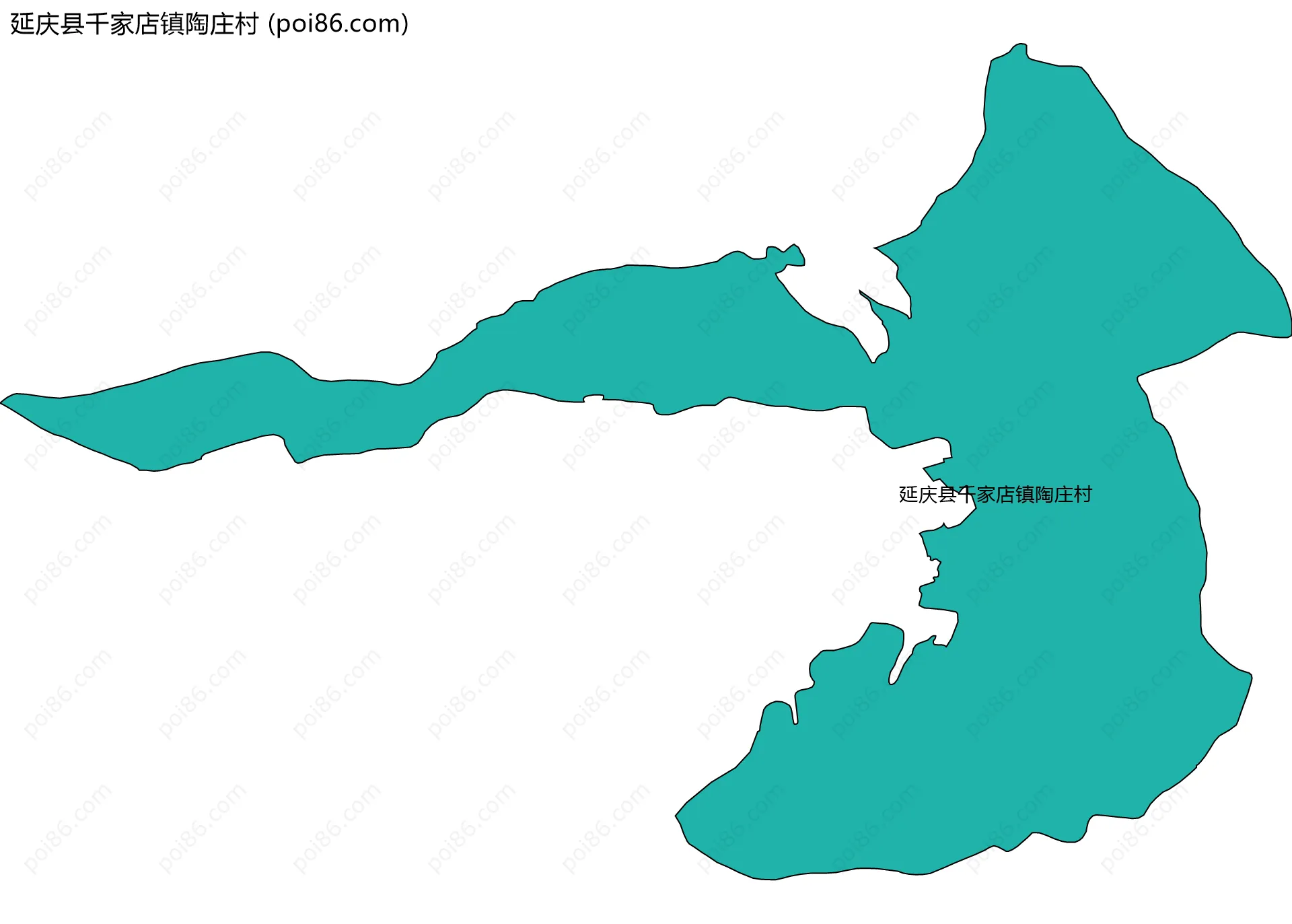 延庆县千家店镇陶庄村边界地图