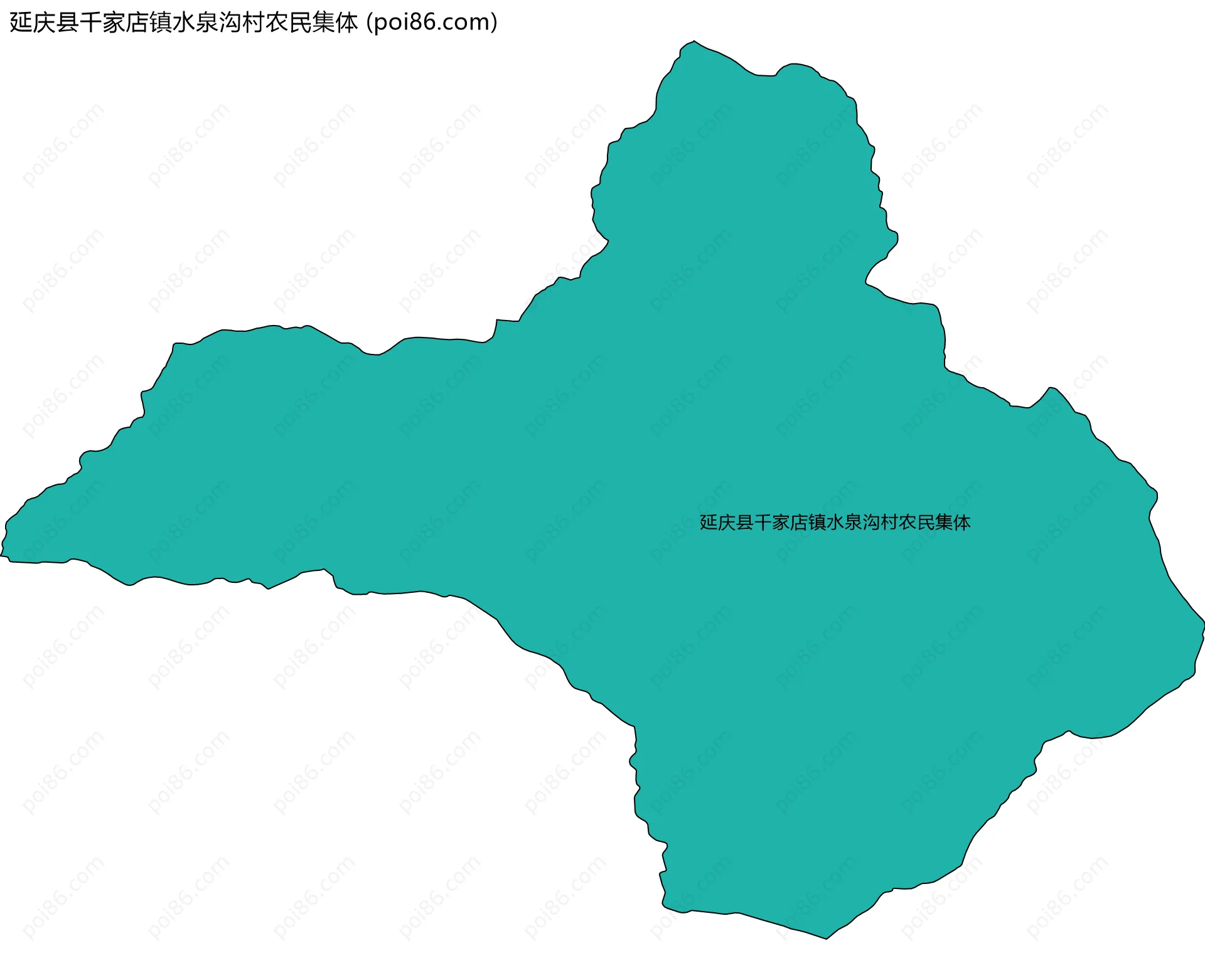 延庆县千家店镇水泉沟村农民集体边界地图