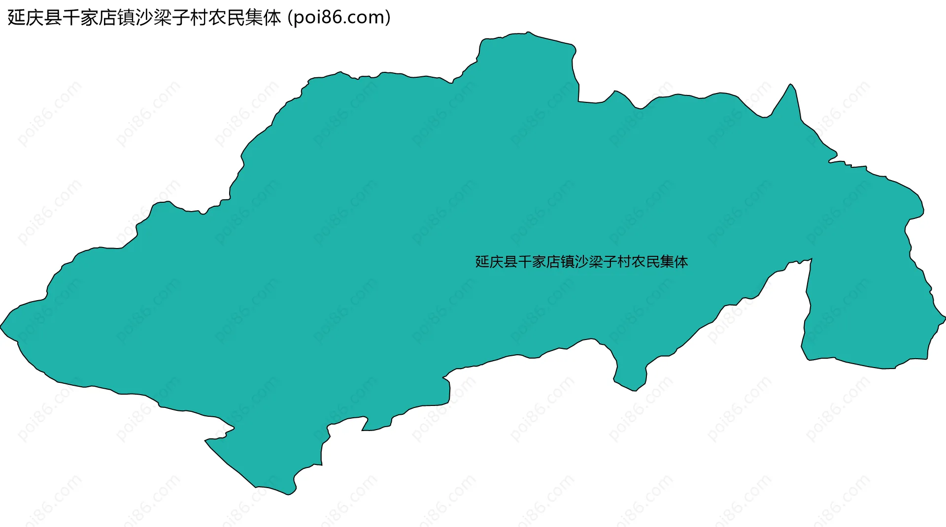 延庆县千家店镇沙梁子村农民集体边界地图