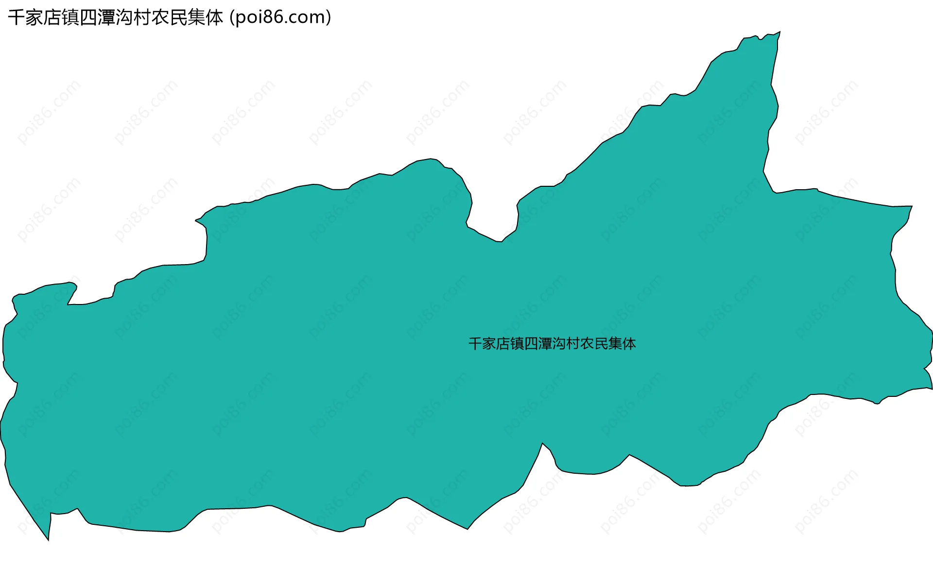 千家店镇四潭沟村农民集体边界地图