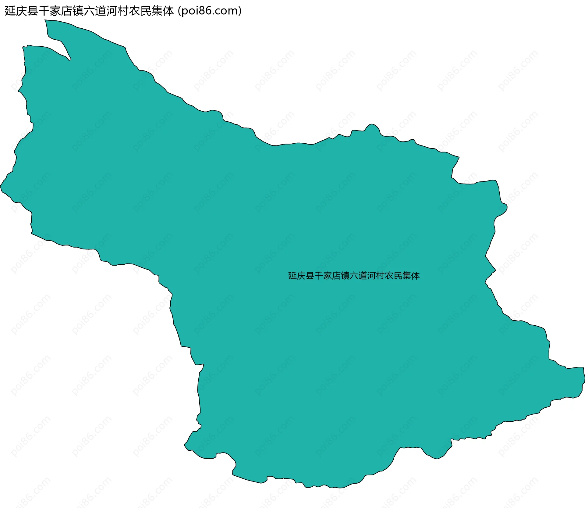 延庆县千家店镇六道河村农民集体边界地图