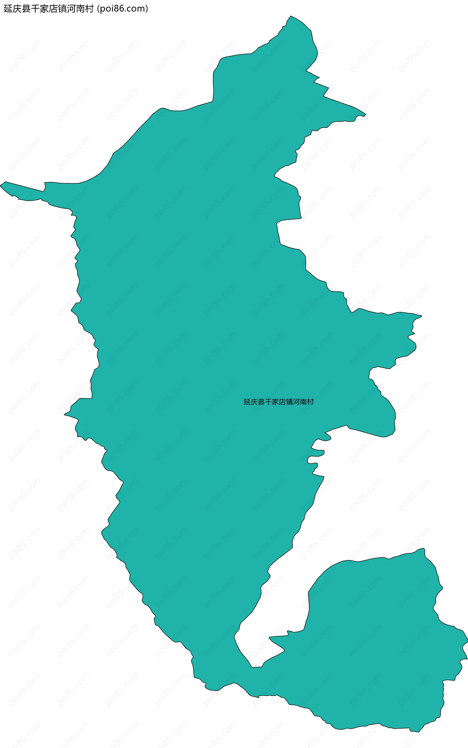 延庆县千家店镇河南村边界地图