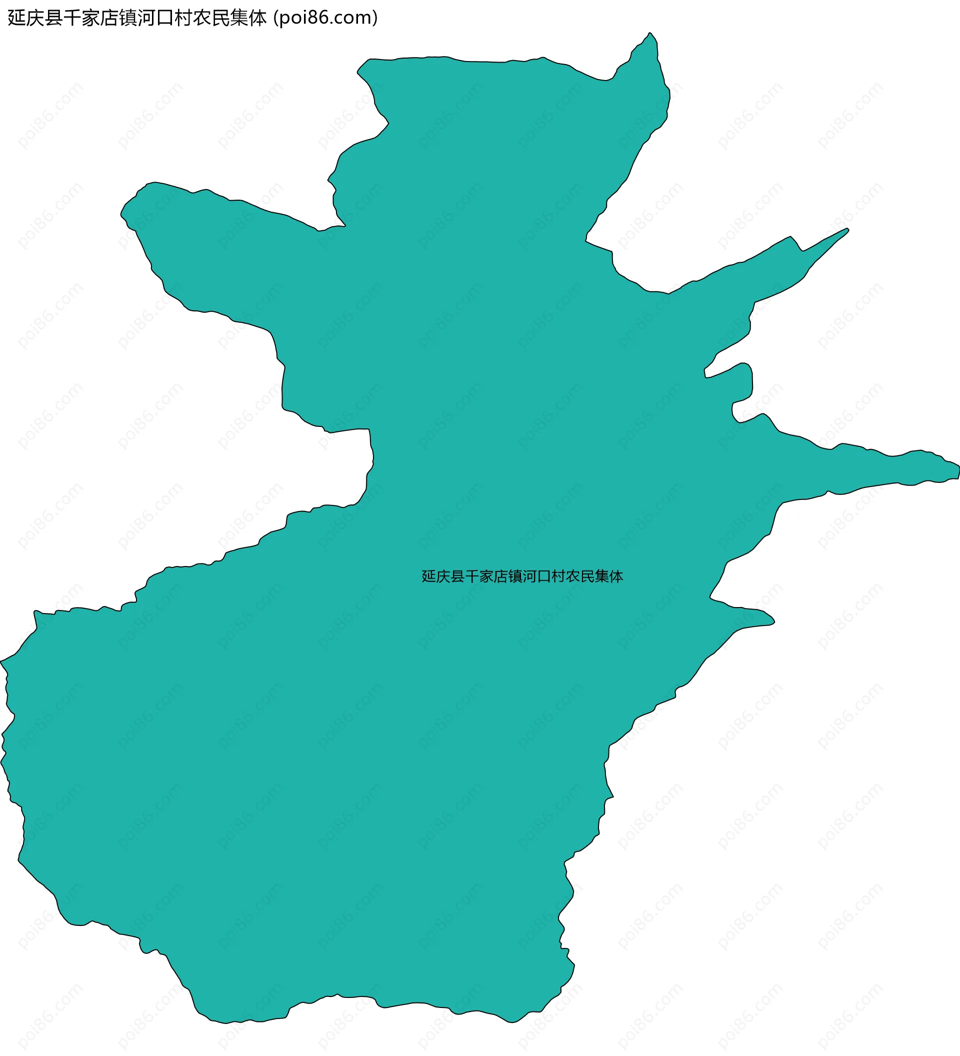 延庆县千家店镇河口村农民集体边界地图
